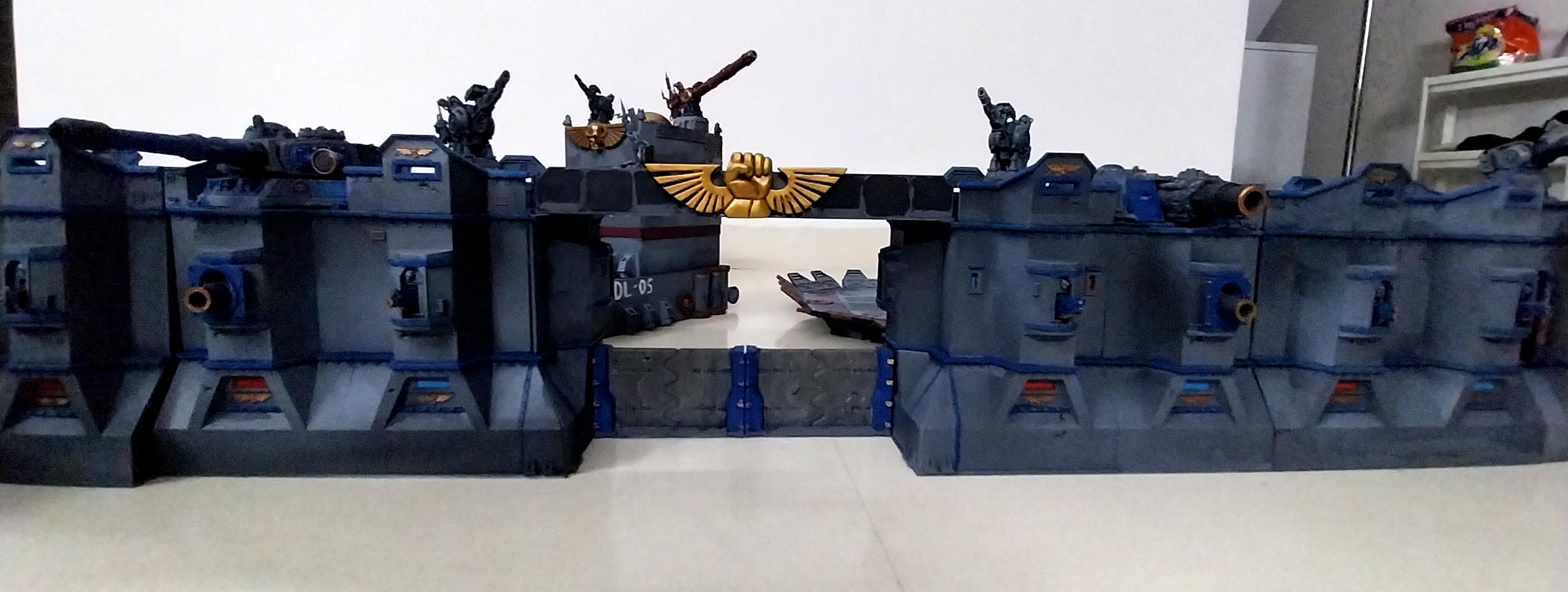 Adeptus Arbites, Bastion, City Wall, Fortification, Out Of Production, Terrain, Thin Blue Line, Wall