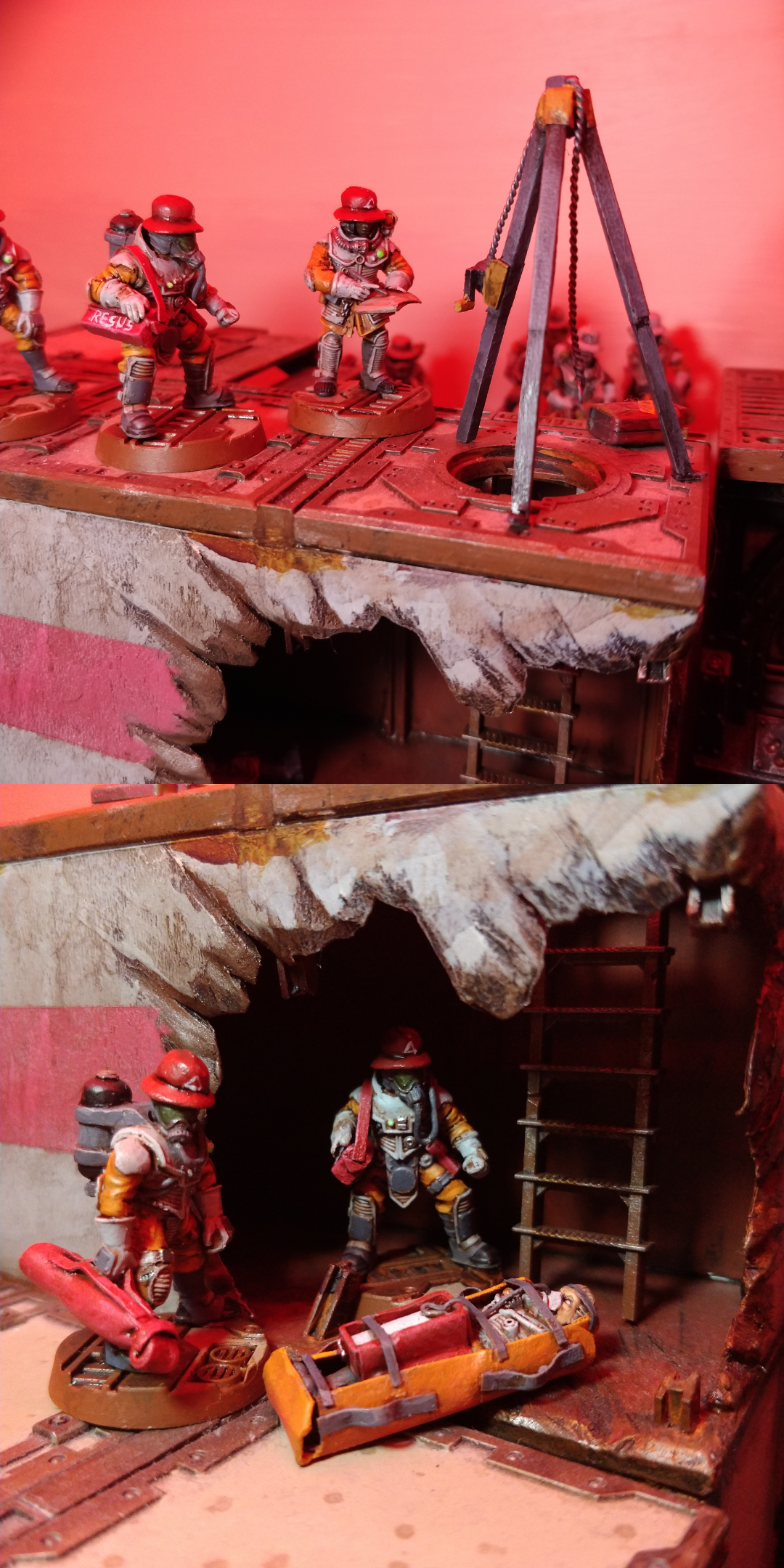 Civilian, Csr, Diorama, Firemen, Imperial, Medics, Miner, N17, Necromunda, Rescue, Warhammer 40,000, Zone Mortalis