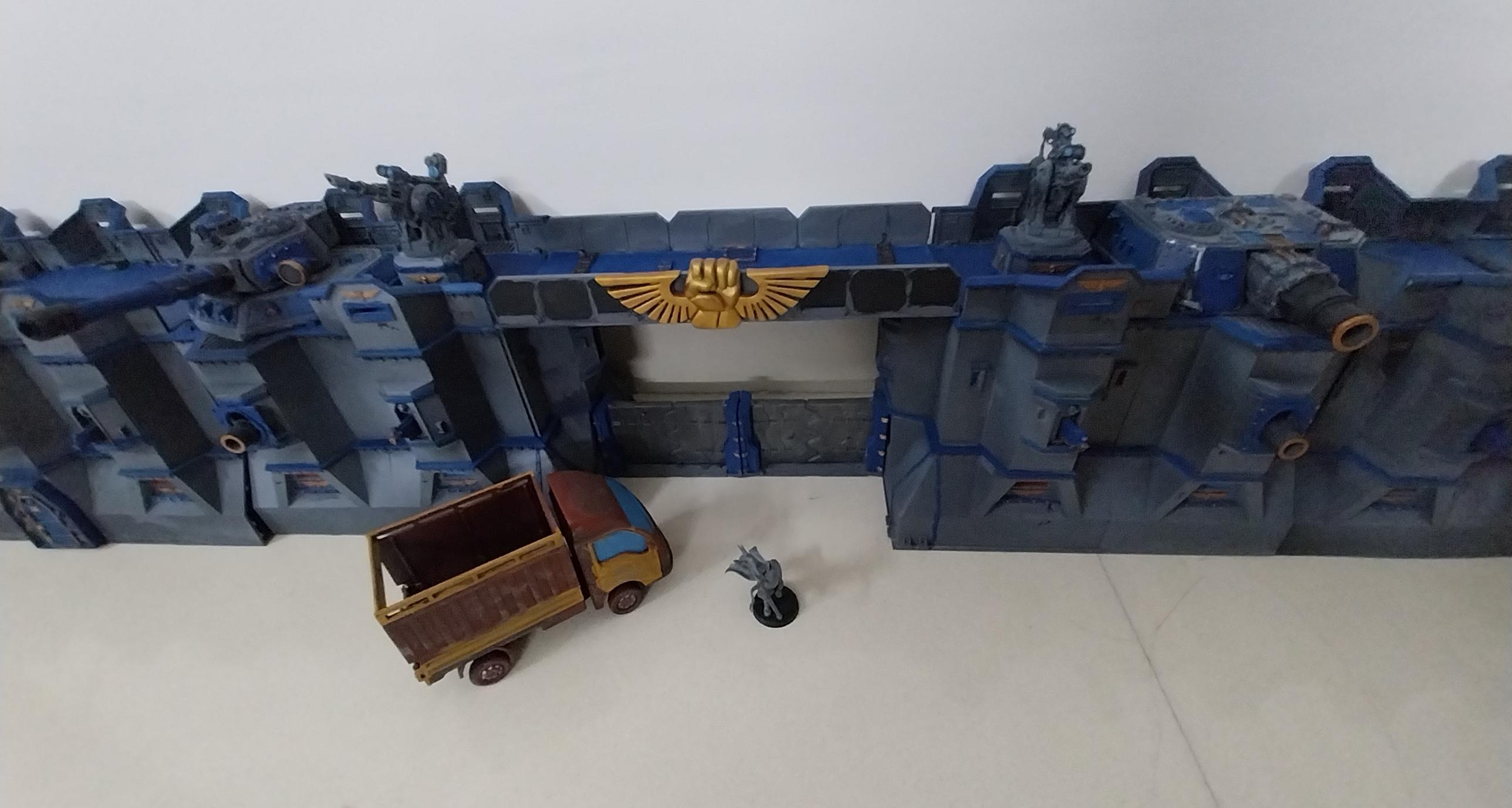 Adeptus Arbites, Bastion, City Wall, Fortification, Gate, Out Of Production, Terrain, Thin Blue Line, Wall