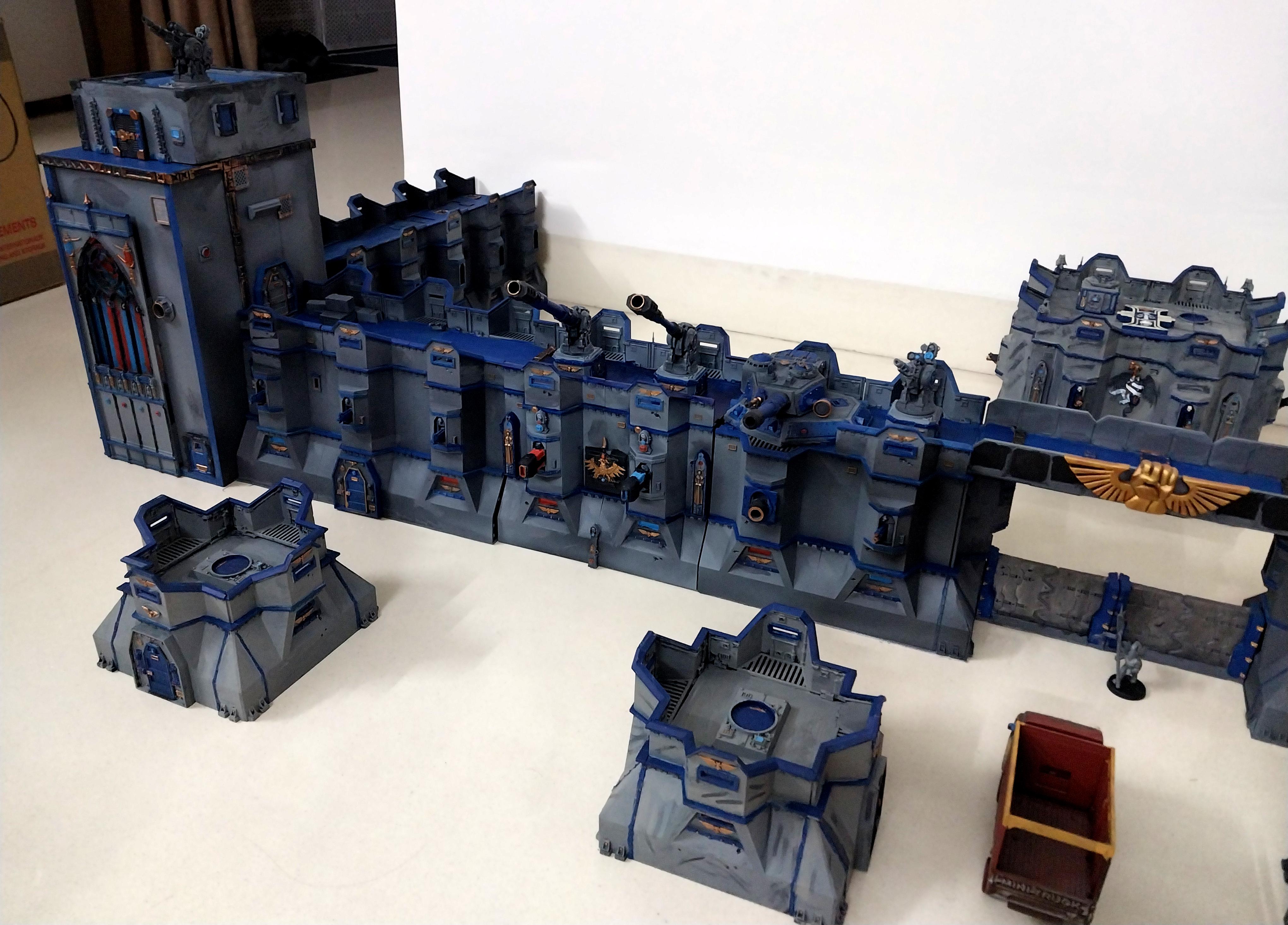 Adeptus Arbites, Bastion, City Wall, Fortification, Out Of Production, Terrain, Thin Blue Line, Wall