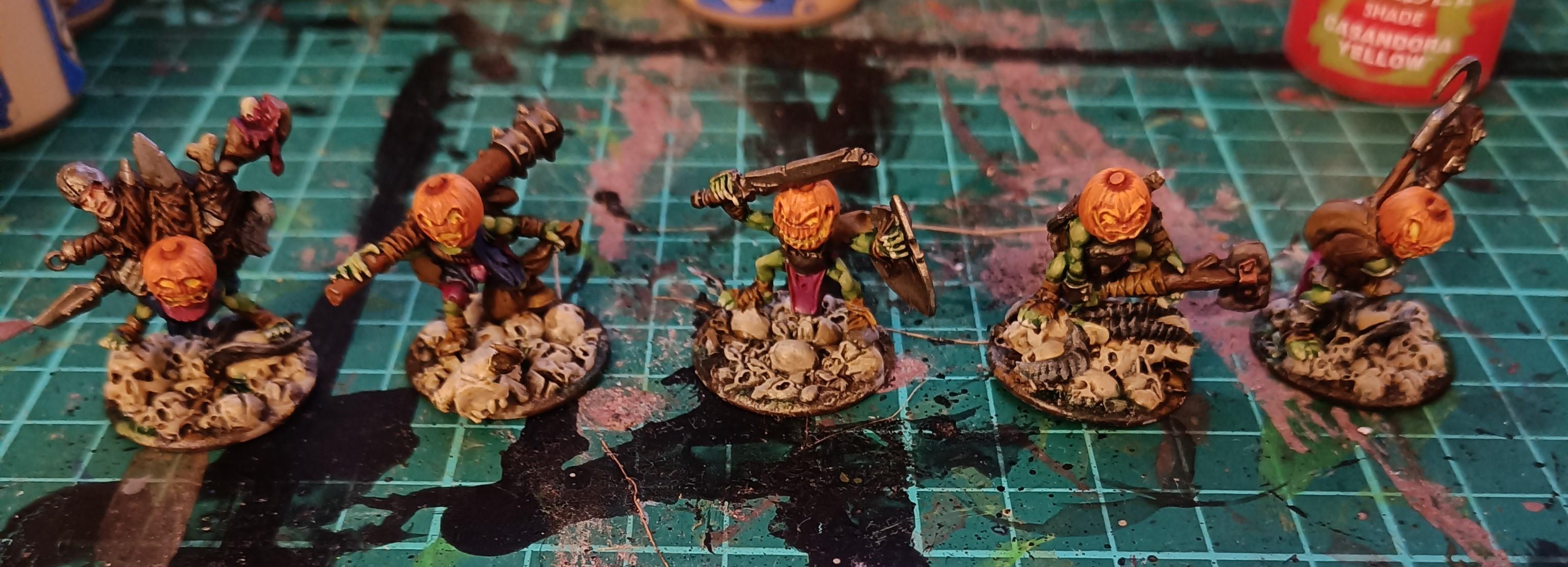 Grots, Halloween, Pumpkin Heads