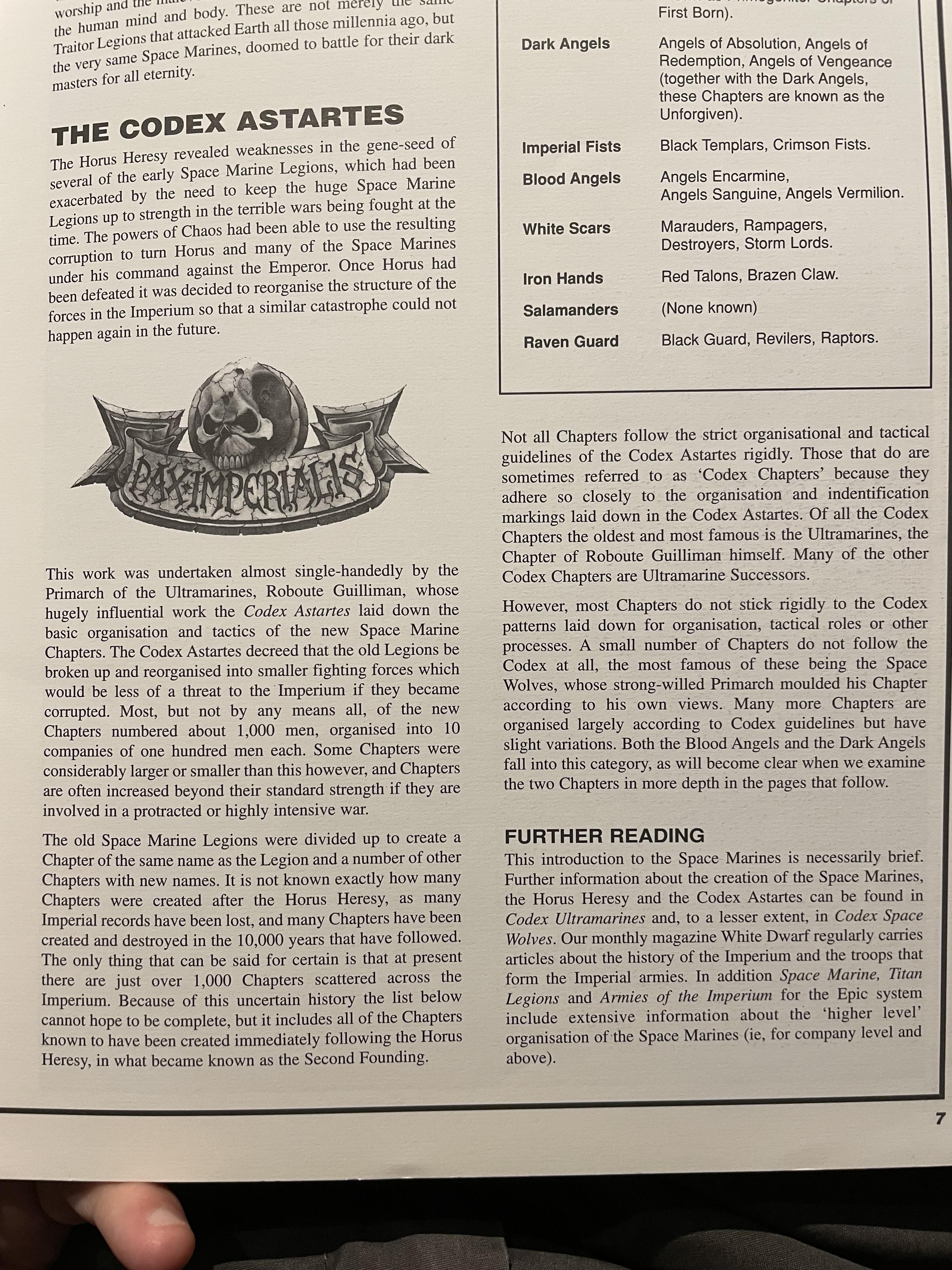 Codex Angels Of Death, Space Marines