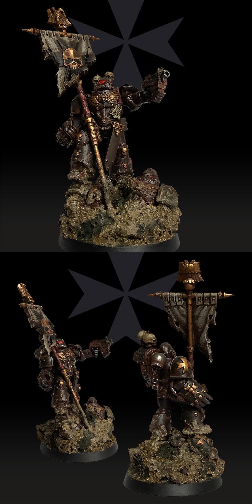 Black Templars, Firstborn, Grimdark, Grimdark40k, Space Marines, Stahlfried, Standard Bearer, Warhammer 40,000