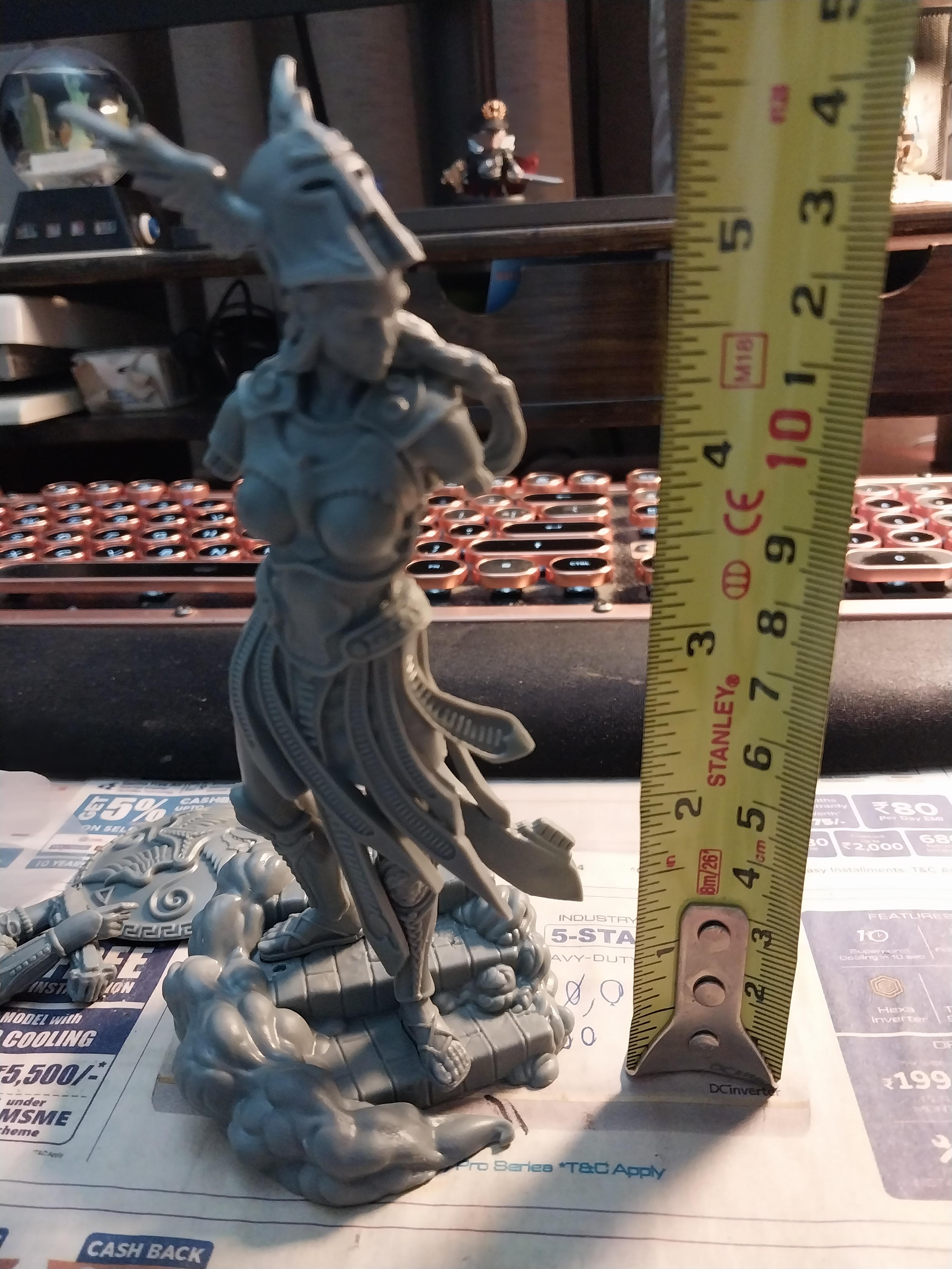 Female, Queen, Reaper, Scale, Size, Statue, Storm Giant