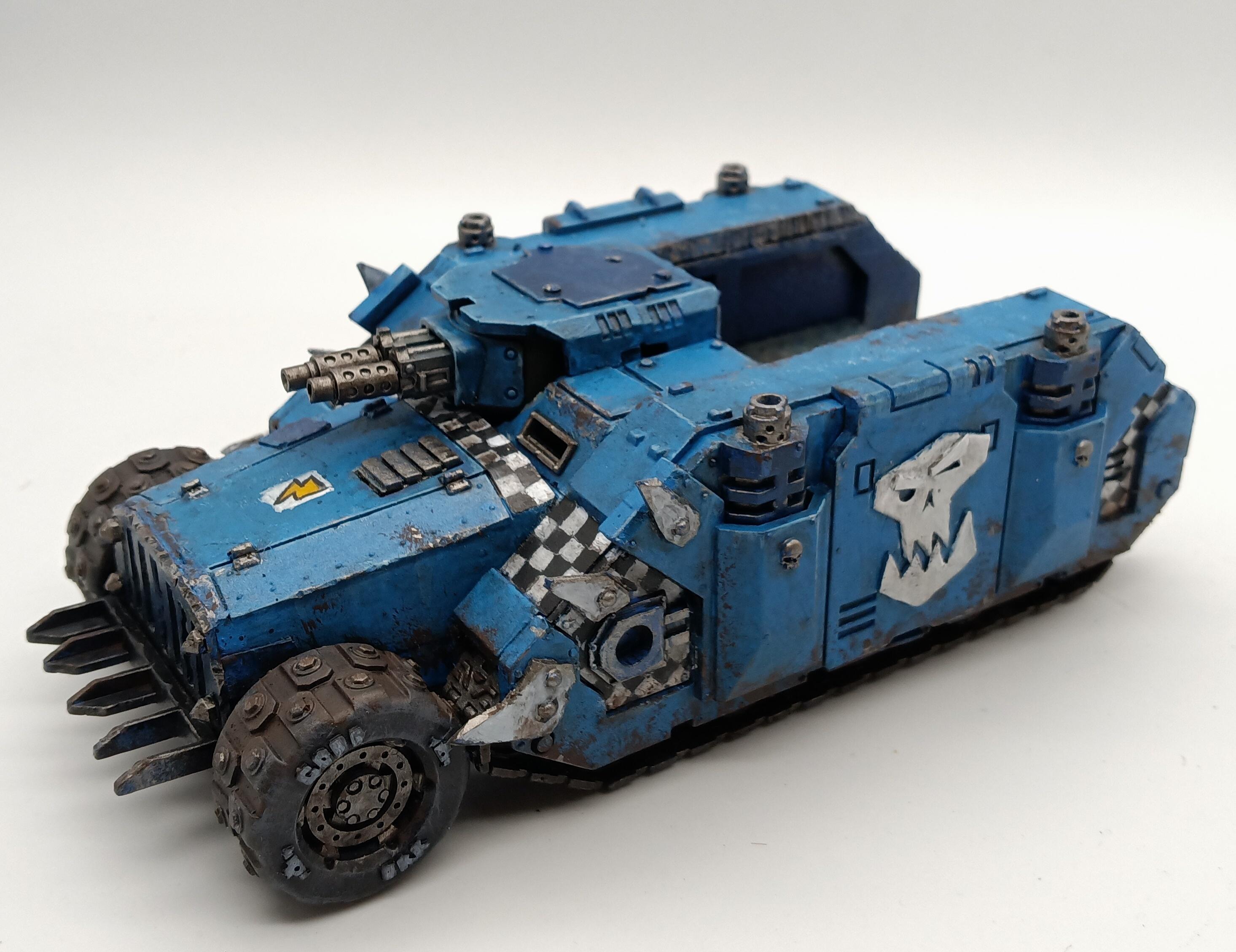 Battlewagon, Conversion, Kannonwagon, Looted, Orks, Rhino