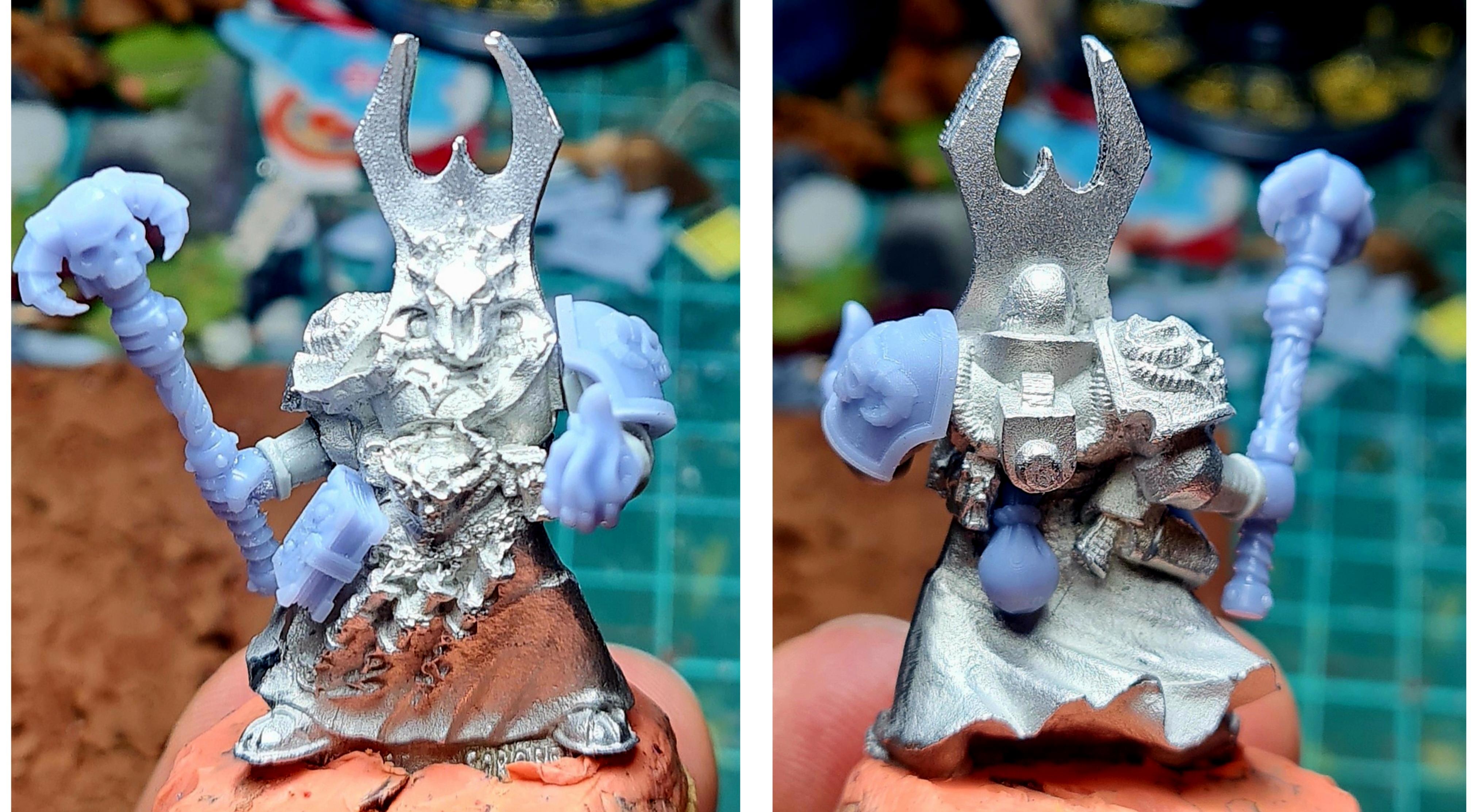 3d, Chaos, Chaos Space Marines, Collage, Conversion, Eavy Metal, Force Mace, Heresy, Heretic Astartes, Infantry, Kitbash, Rebuild, Sorcerer, Traitor Legions, Warhammer 40,000, Work In Progress