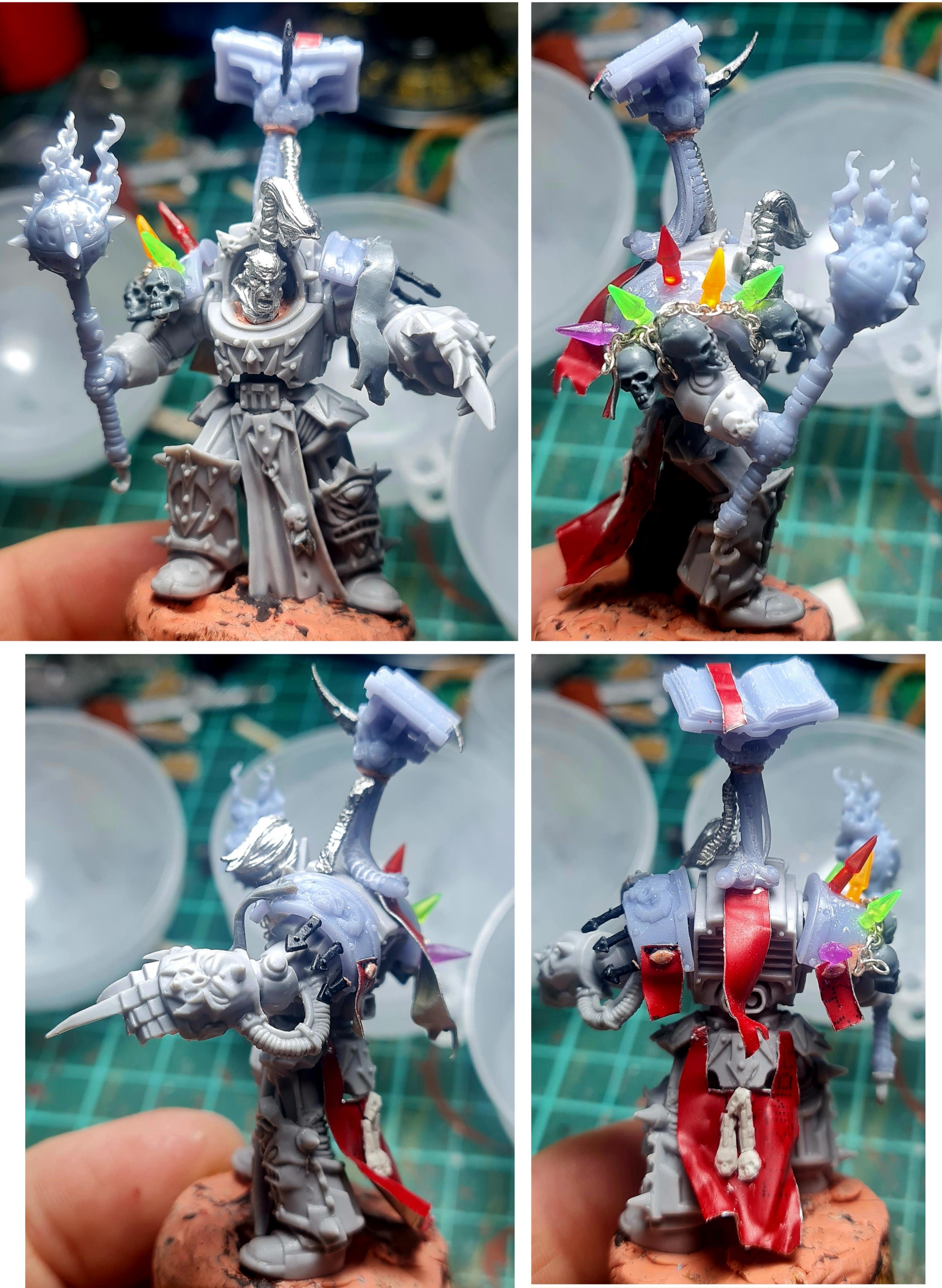 3d, Accursed Crozius, Book, Casting, Chaos, Chaos Space Marines, Conversion, Eavy Metal, Heresy, Heretic Astartes, Infantry, Kitbash, Lord, Power Fist, Putty, Terminator Armor, Traitor Legions, Trophy, Warhammer 40,000, Word Bearers, Work In Progress