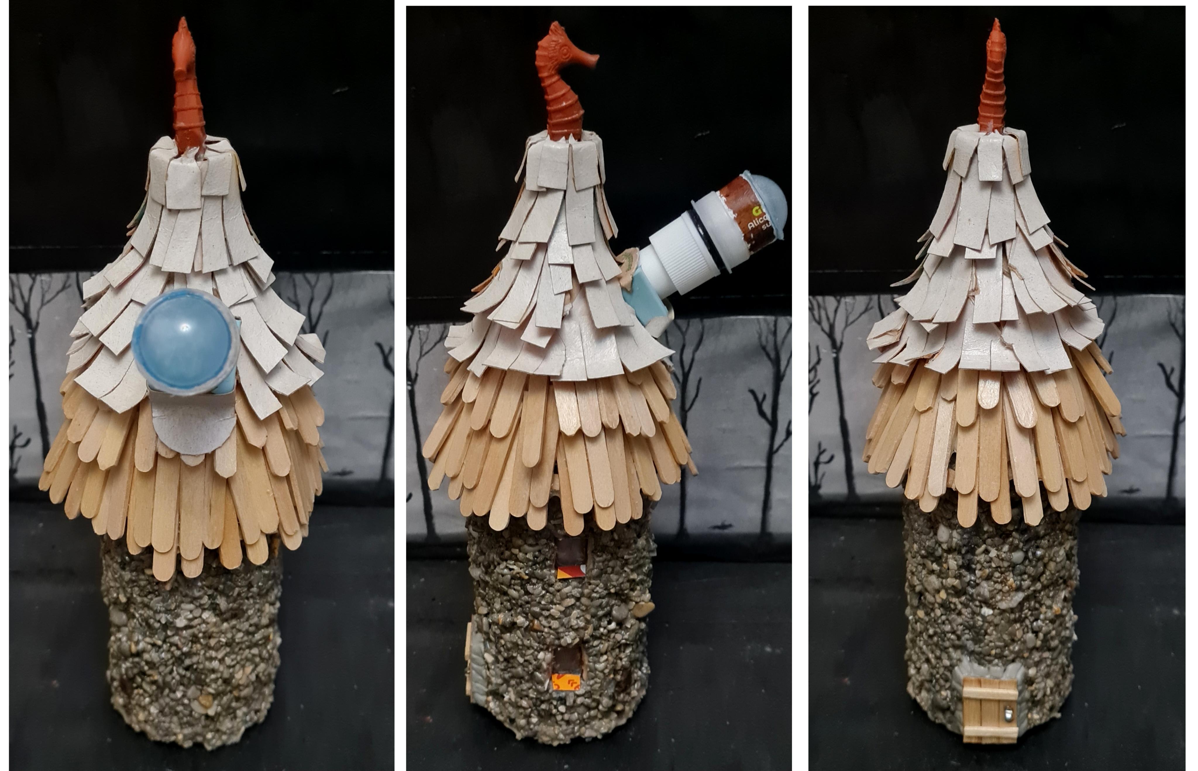 Astrologer, Buildings, Christmas Decoration, Christmas Ornaments, Do-it-yourself, Gift, House, New Year, Pebbles, Putty, Scratch Build, Telescope, Terrain, Tower, Wooden