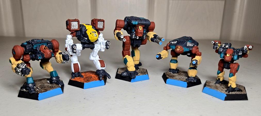 Battletech, Fire Moth, Nova, Pouncer, Timber Wolf, Warhawk