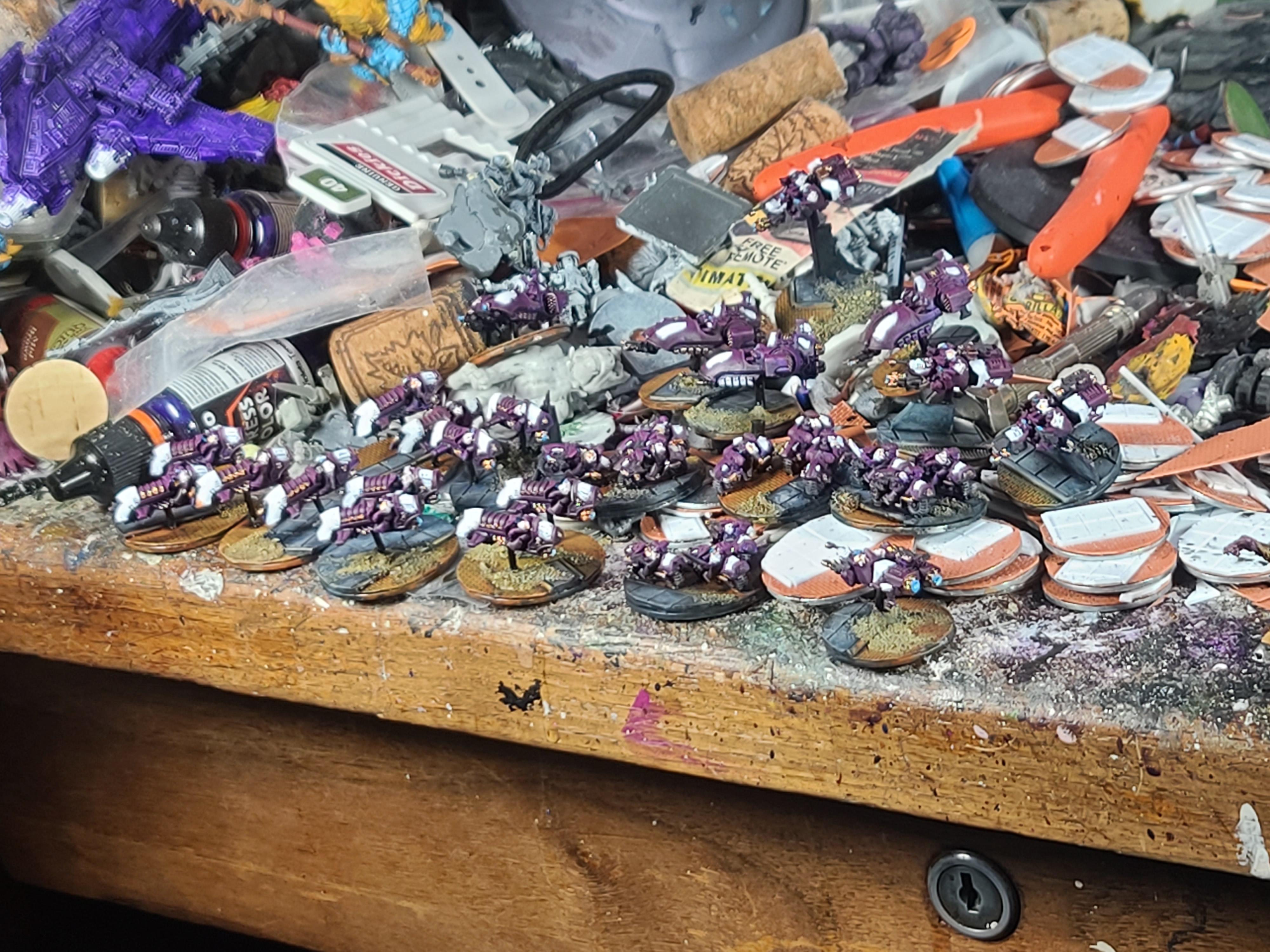 8mm, Emperor's Children, Fast Attack, Games Workshop, Javelin Speeder, Jetbike, Land Speeder, Legions Imperialis, Marine Bikers, Scratch Built Basing, Space Marines