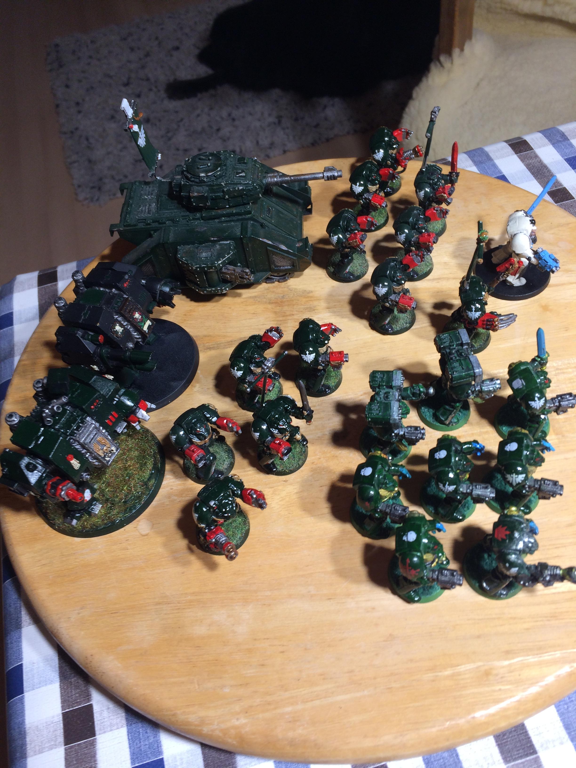 Angel, Dark, Dark Angels, Dreadnought, Green, Terminator Armor