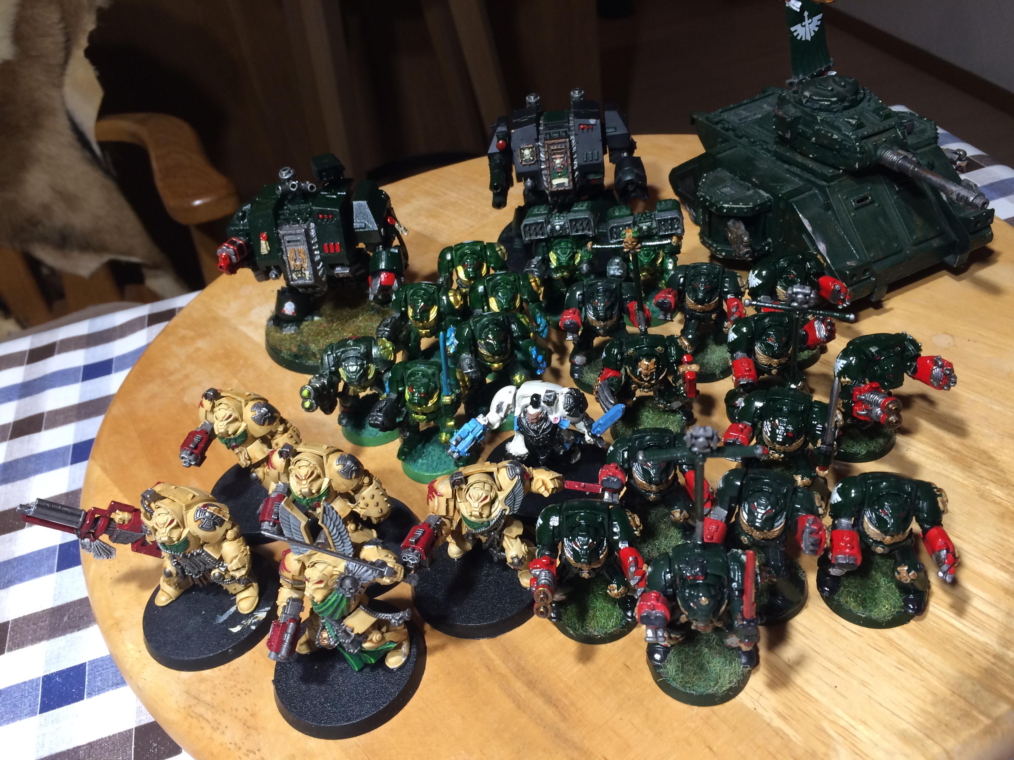 Angel, Dark, Dark Angels, Dreadnought, Green, Terminator Armor