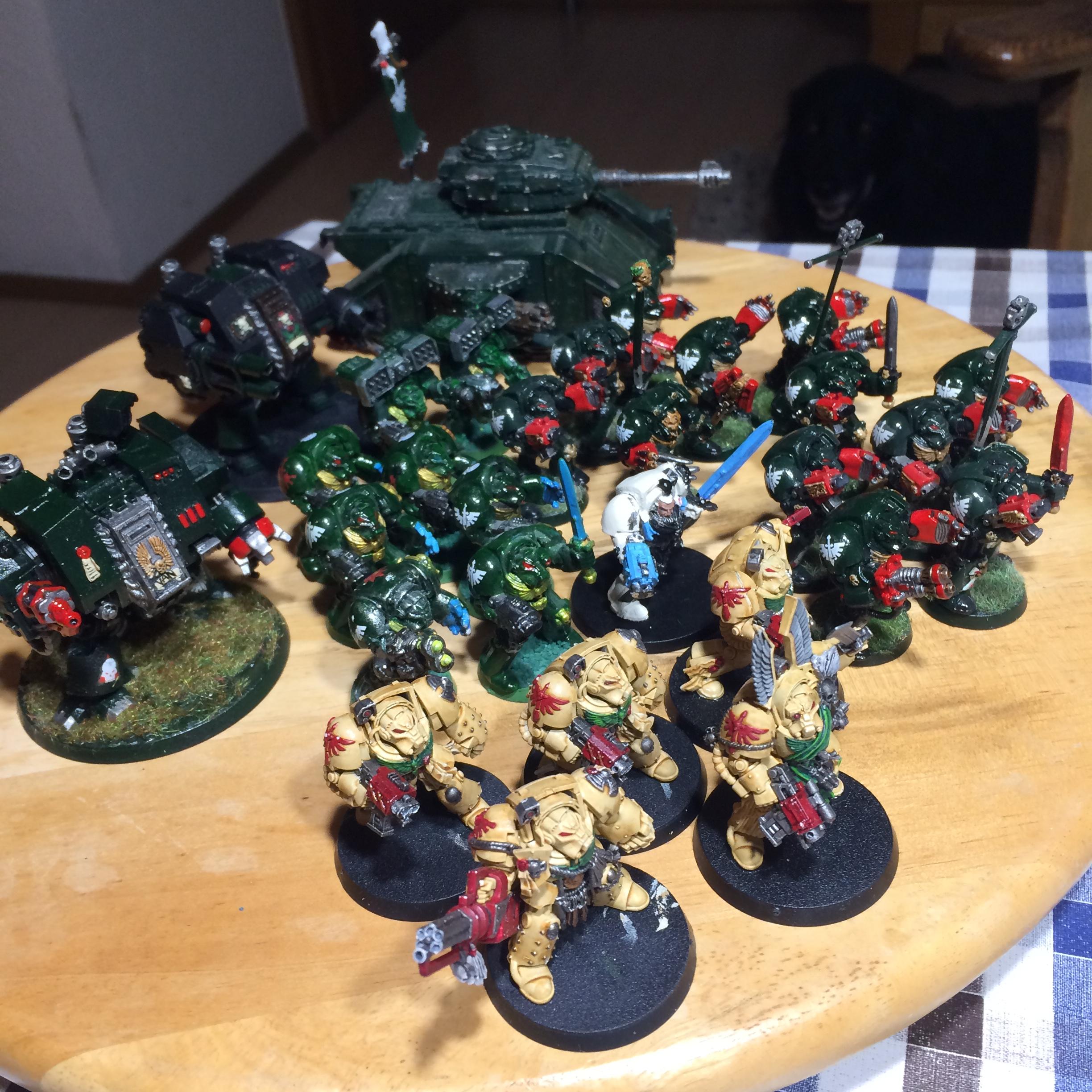 Angel, Dark, Dark Angels, Dreadnought, Green, Terminator Armor