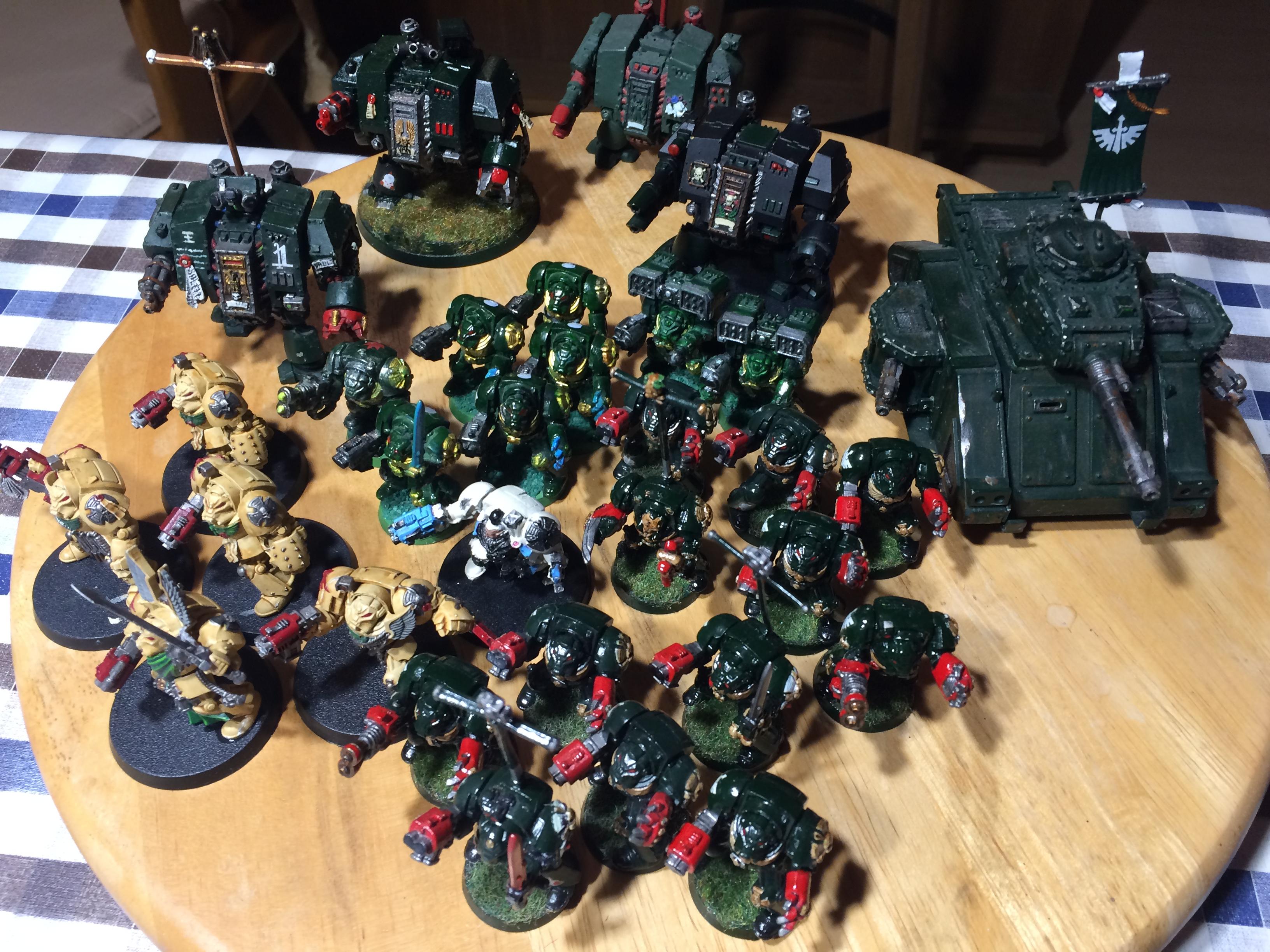 Angel, Dark, Dark Angels, Dreadnought, Green, Terminator Armor