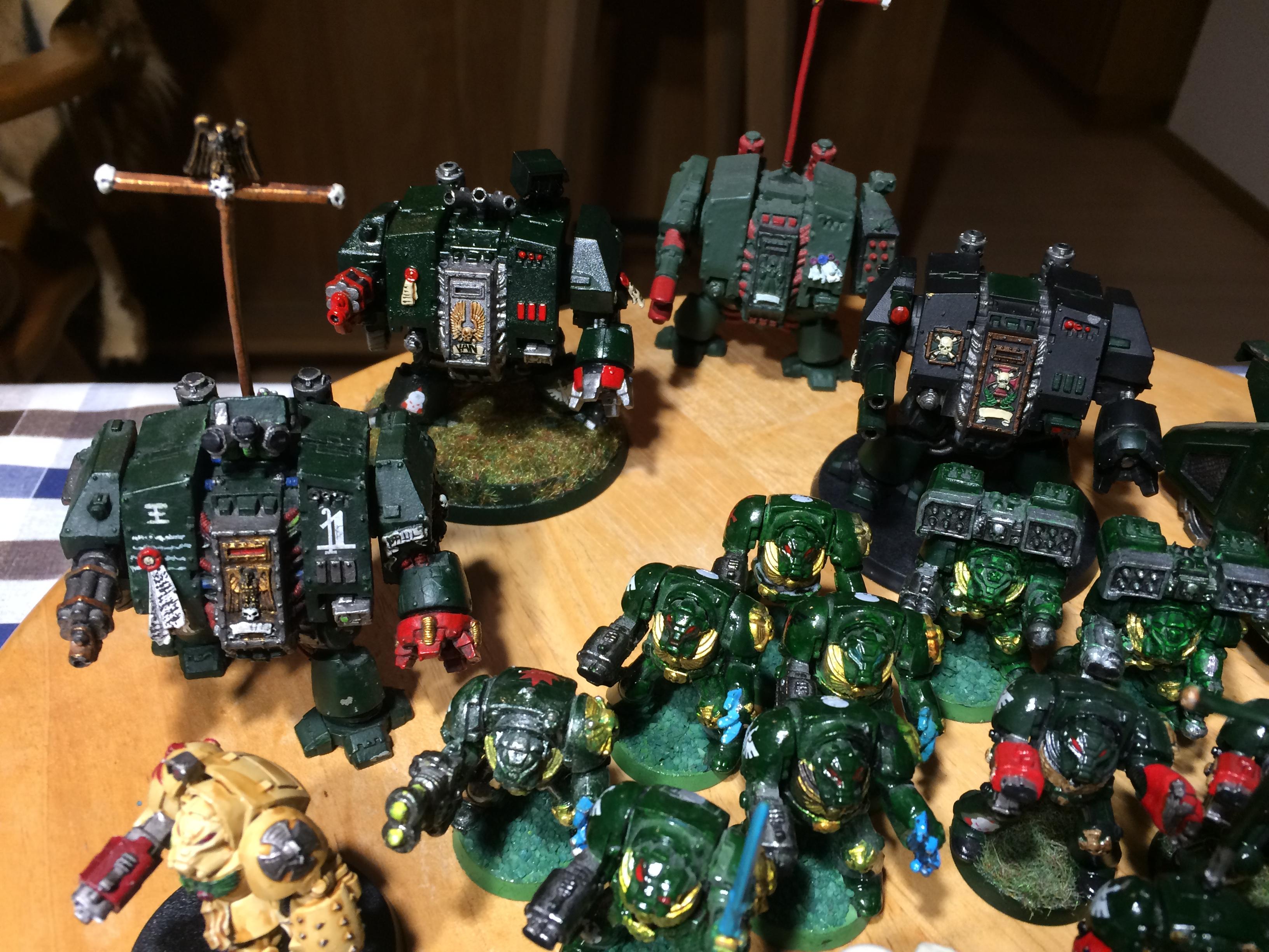 Angel, Dark, Dark Angels, Dreadnought, Green, Terminator Armor