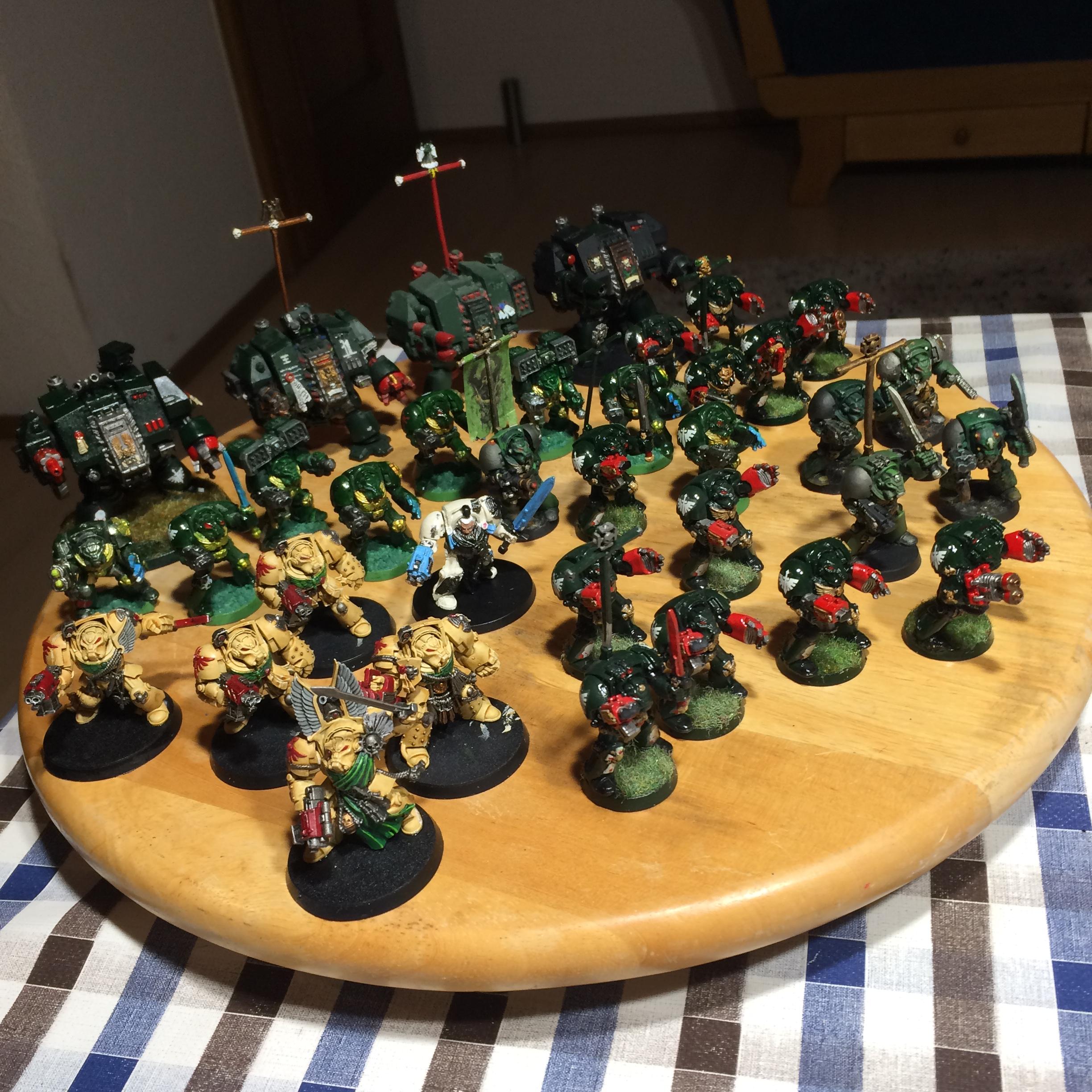Angel, Dark, Dark Angels, Dreadnought, Green, Terminator Armor