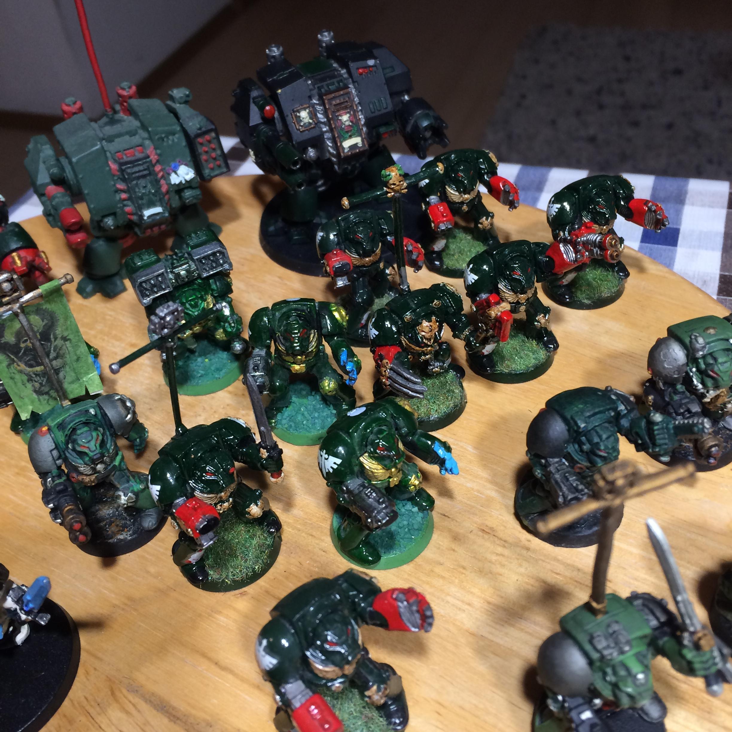 Angel, Dark, Dark Angels, Dreadnought, Green, Terminator Armor