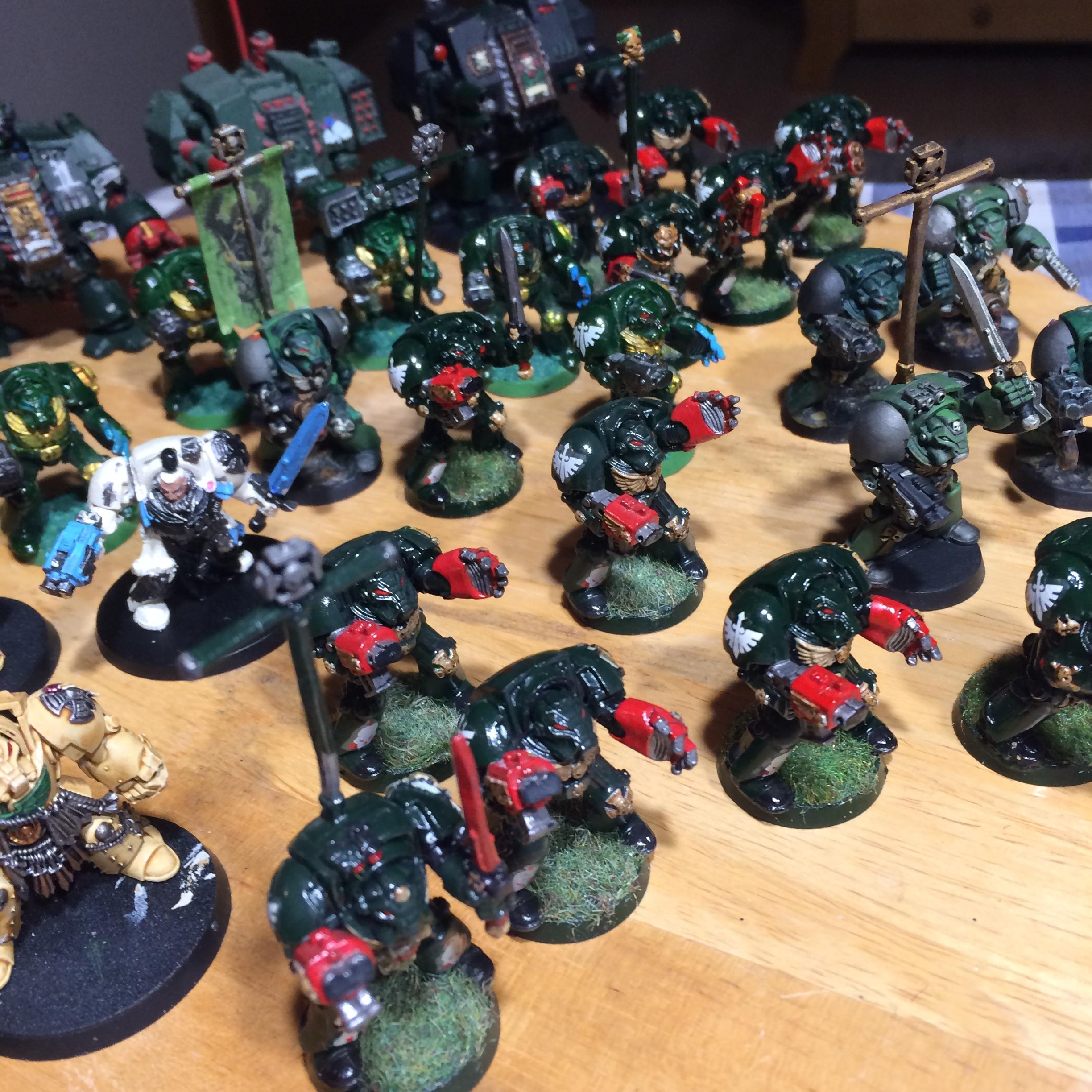 Angel, Dark, Dark Angels, Dreadnought, Green, Terminator Armor