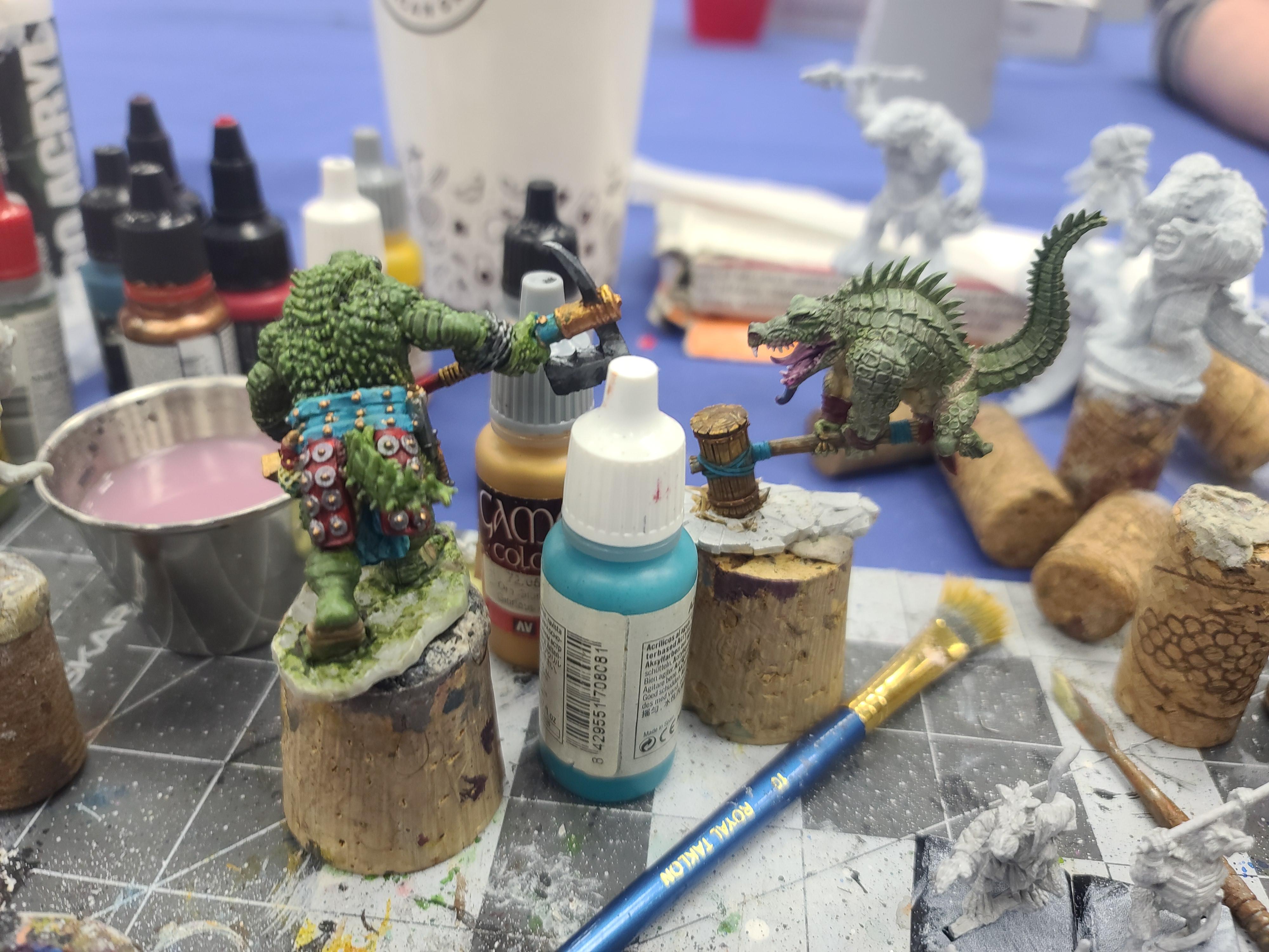 Crocodile Games, Crocodile Man, Double Handed Weapon, Reaper Minis, Sebeki