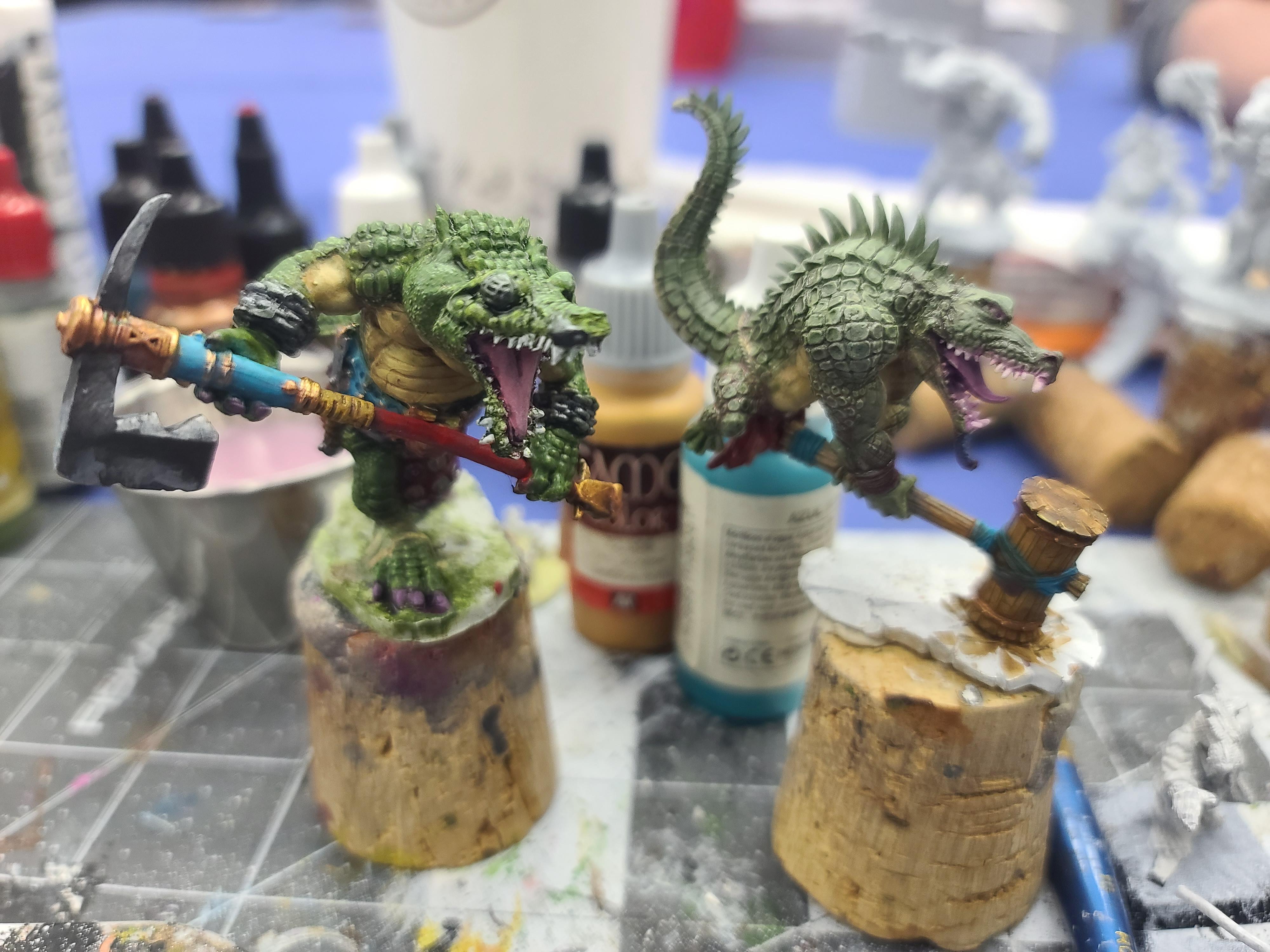Crocodile Games, Crocodile Man, Double Handed Weapon, Reaper Minis, Sebeki