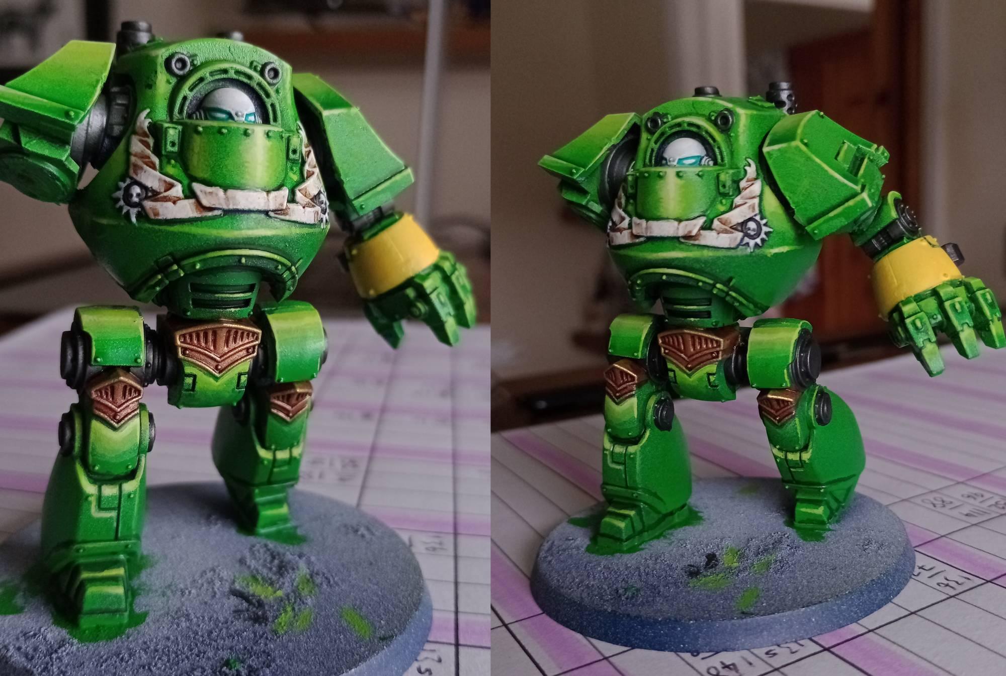 30k, Contemptor, Dreadnought, Green, Horus Heresy, Sons Of Medusa, Space Marines