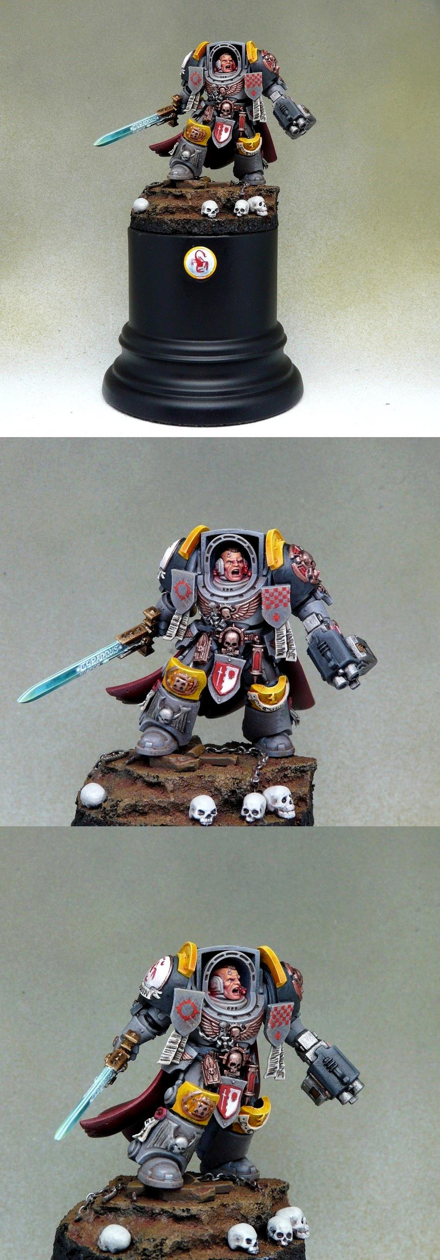 Adeptus Astartes, Badab War, Carab Culln, Primaris, Red Scorpions, Space Marines, Terminator Armor