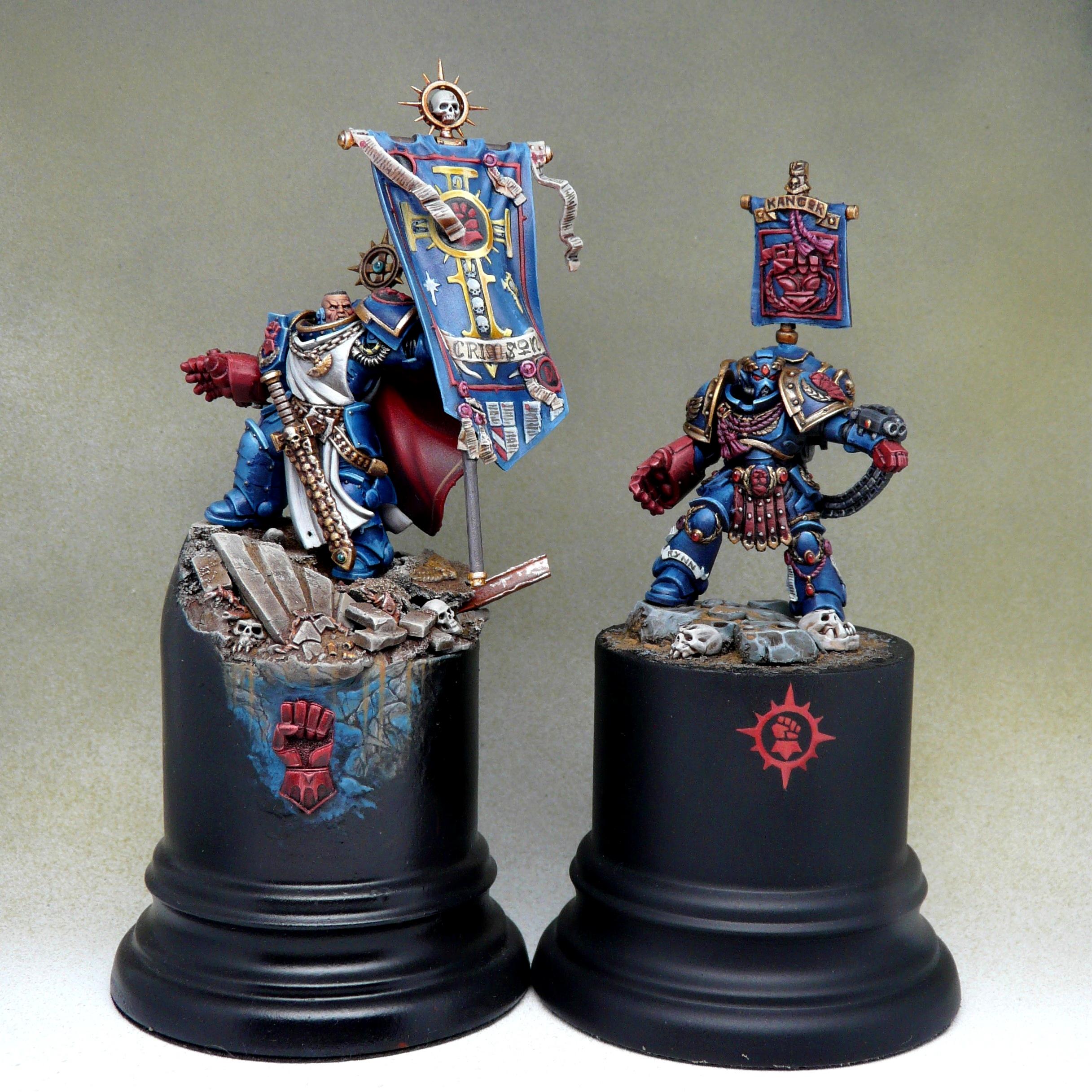 Adeptus Astartes, Ancient, Banner, Crimson Fists, Pedro Kantor, Primaris, Space Marines