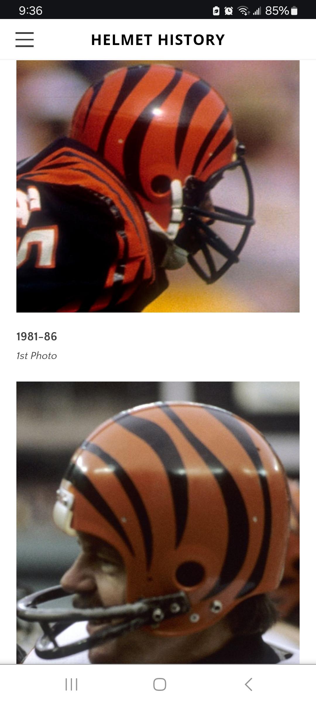Cincinnati Bengals helmet scheme 