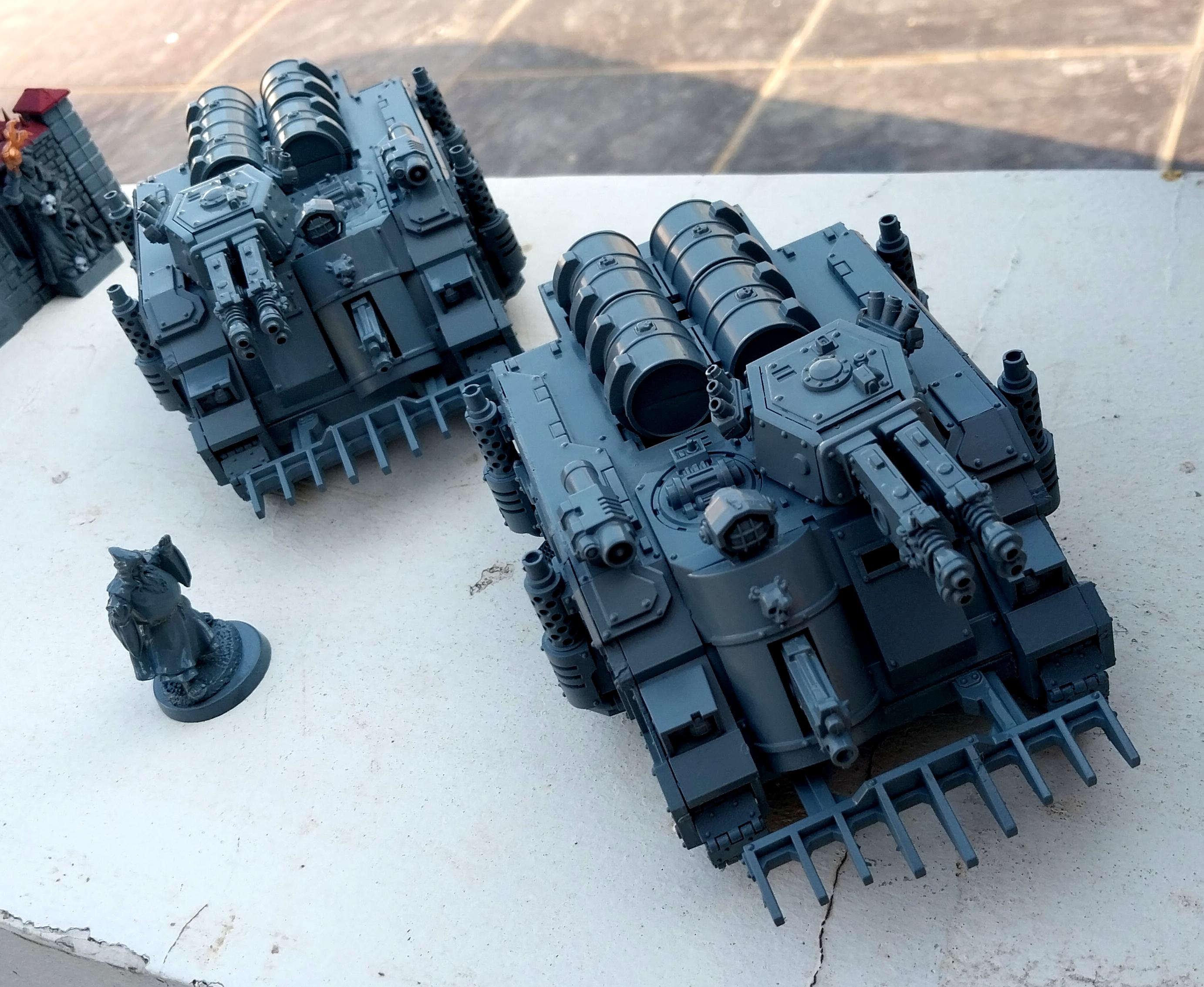 Adeptus Arbies, Conversion, Deimos, Immolator, Rhino, Riot Tank