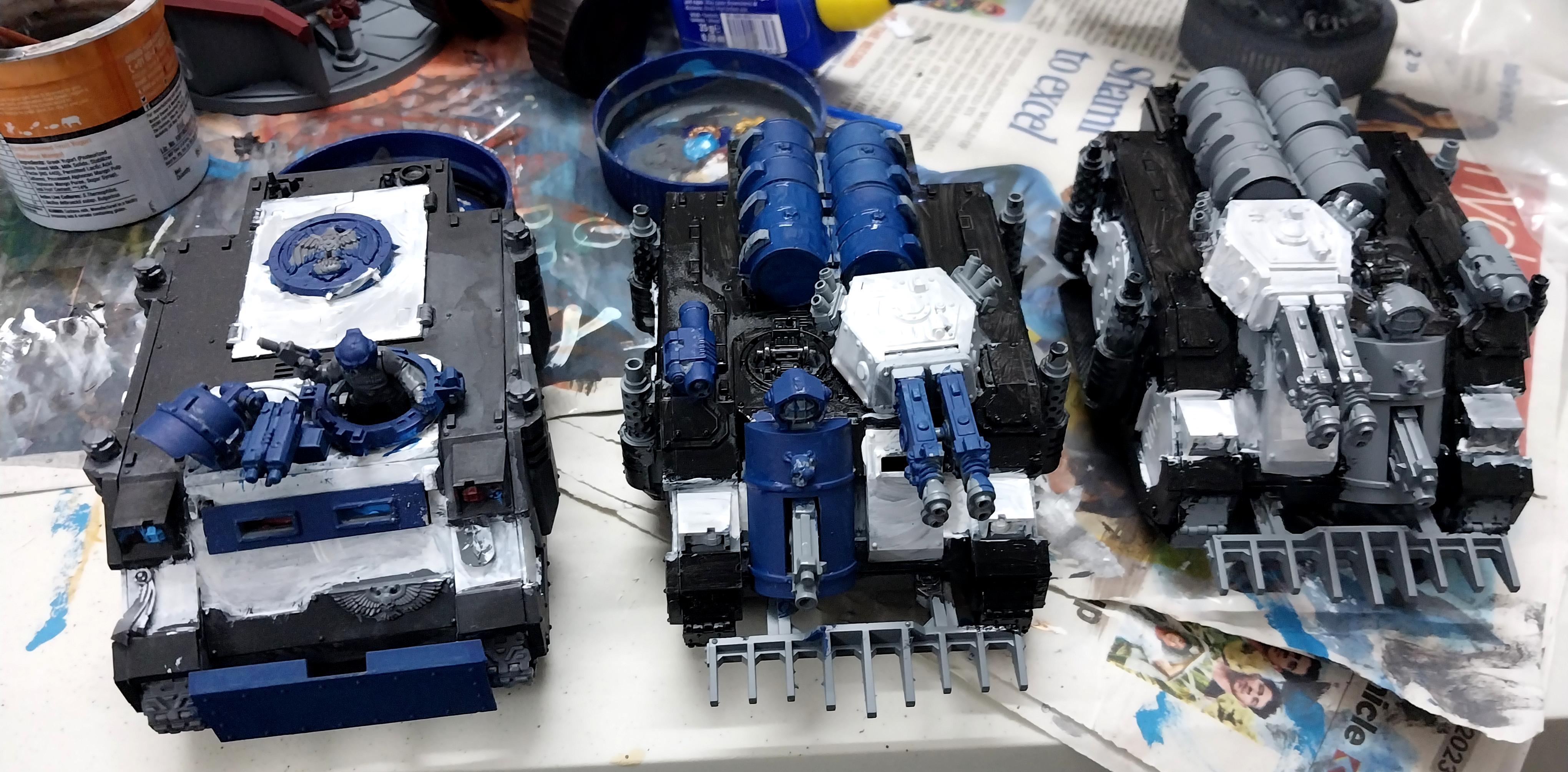 Adeptus Arbies, Conversion, Deimos, Immolator, Rhino, Riot Tank