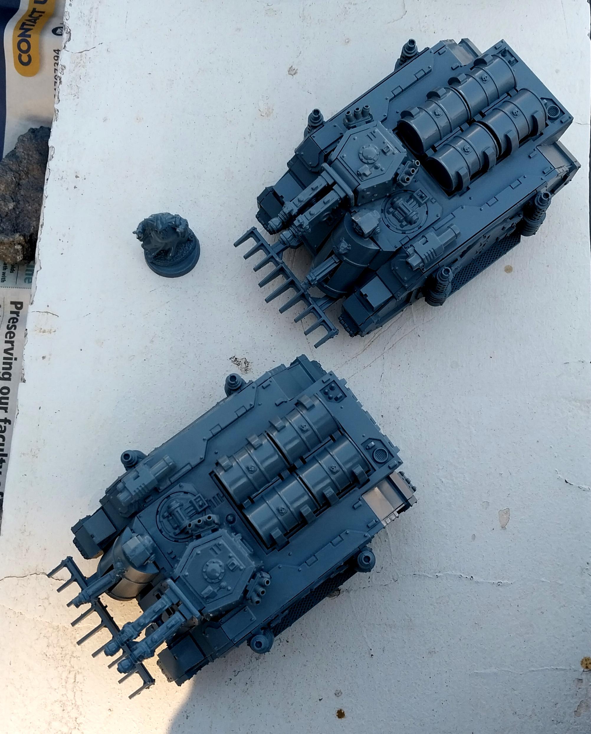 Adeptus Arbies, Conversion, Deimos, Immolator, Rhino, Riot Tank