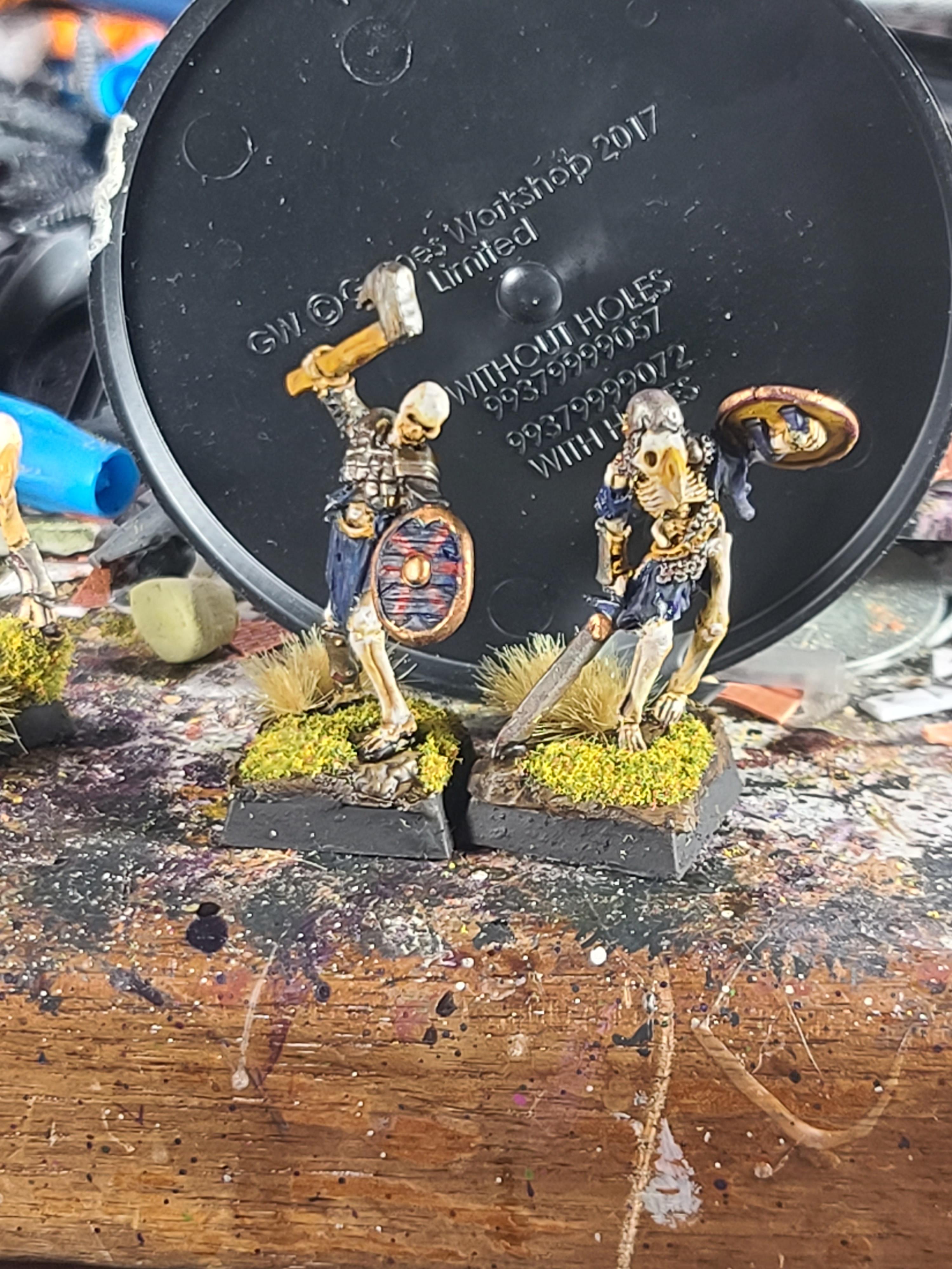 Bog Skeletons, Heavy Infantry, Reaper Miniatures, Shieldmen, Skeletons, Undead