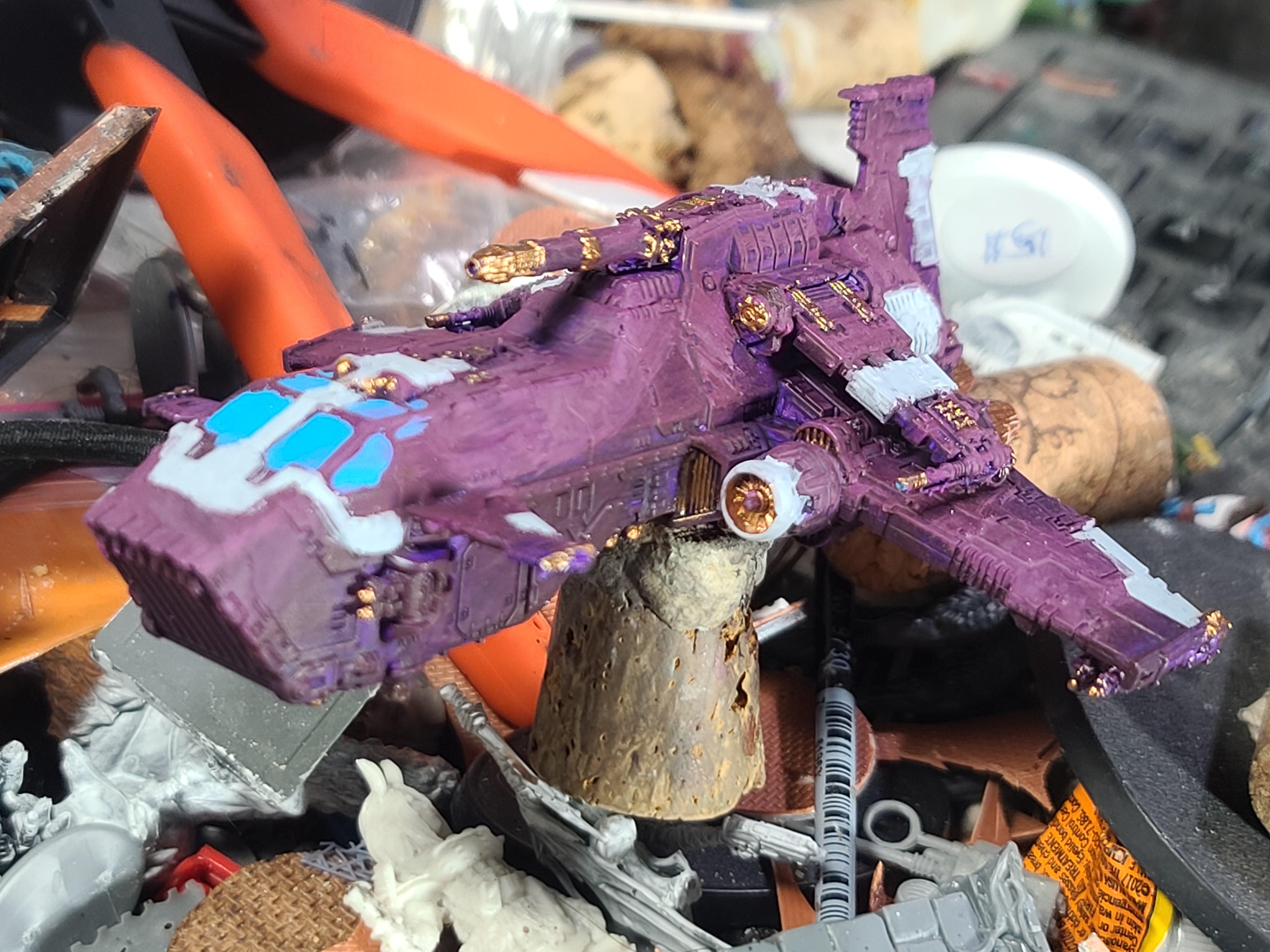 8mm, Aircraft, Emperor's Children, Games Workshop, Legions Imperialis, Space Marines, Thunderhawk