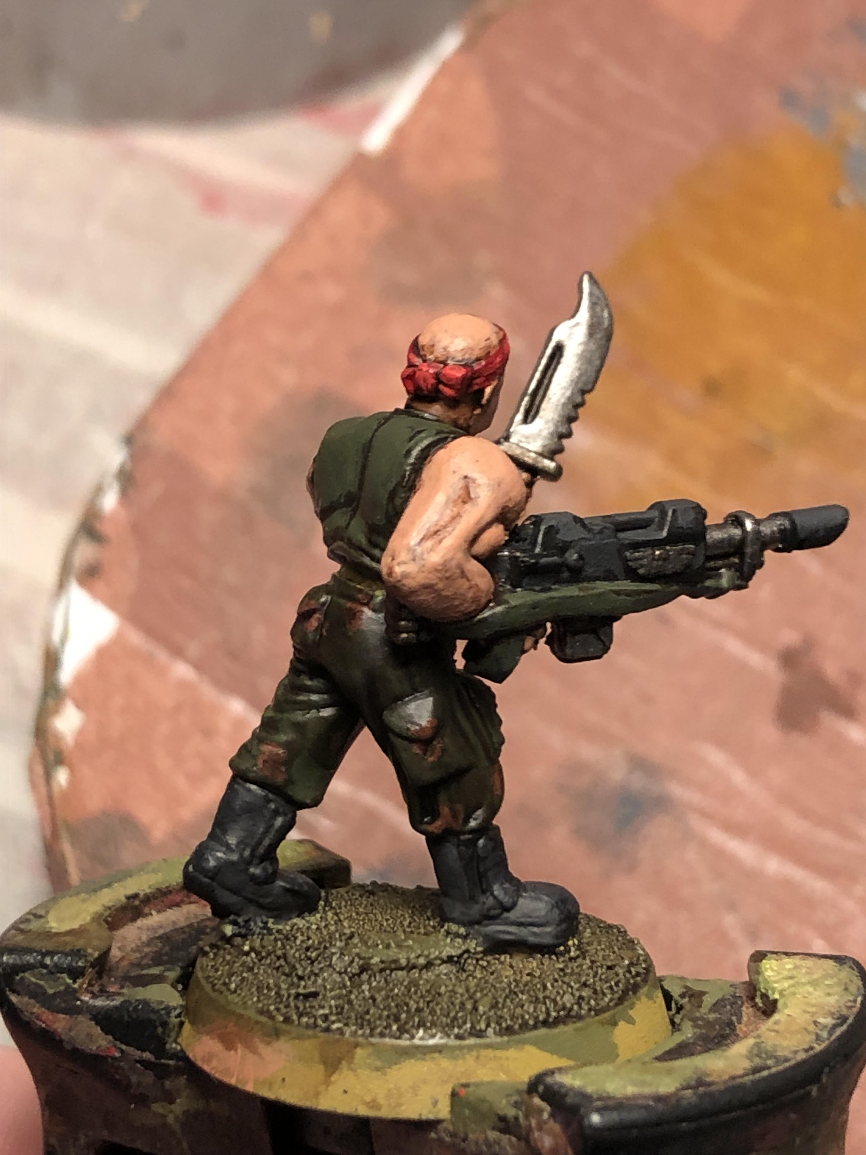 Astra Militarum, Bandana, Camouflage, Catachan, Catachan Jungle Fighters, Imperial Guard, Jungle, Knife, Retro