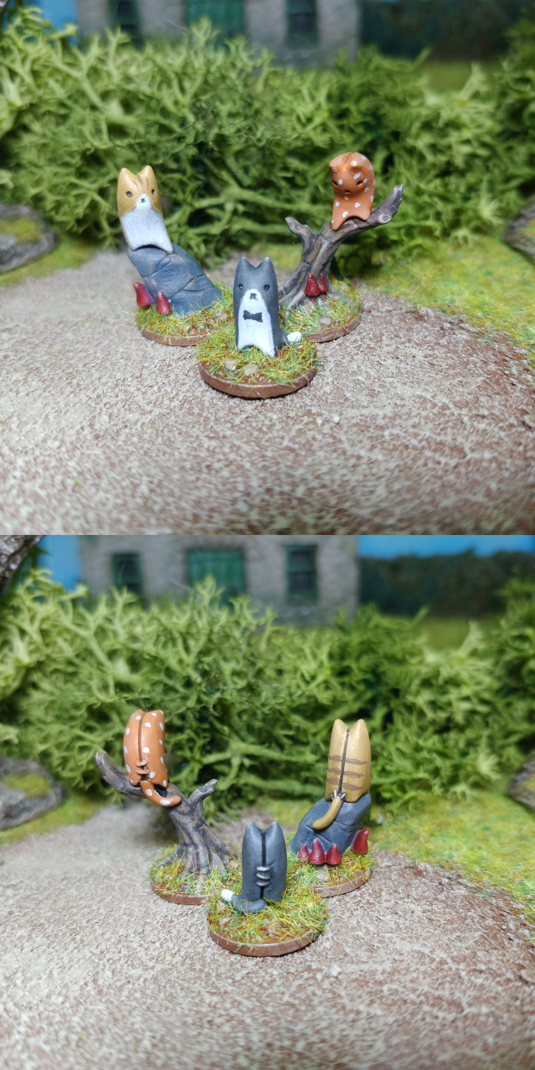 Cat, Cloth, Kitty, Lbg, Left At The Bottom Of The Garden, Statuesque Miniatures