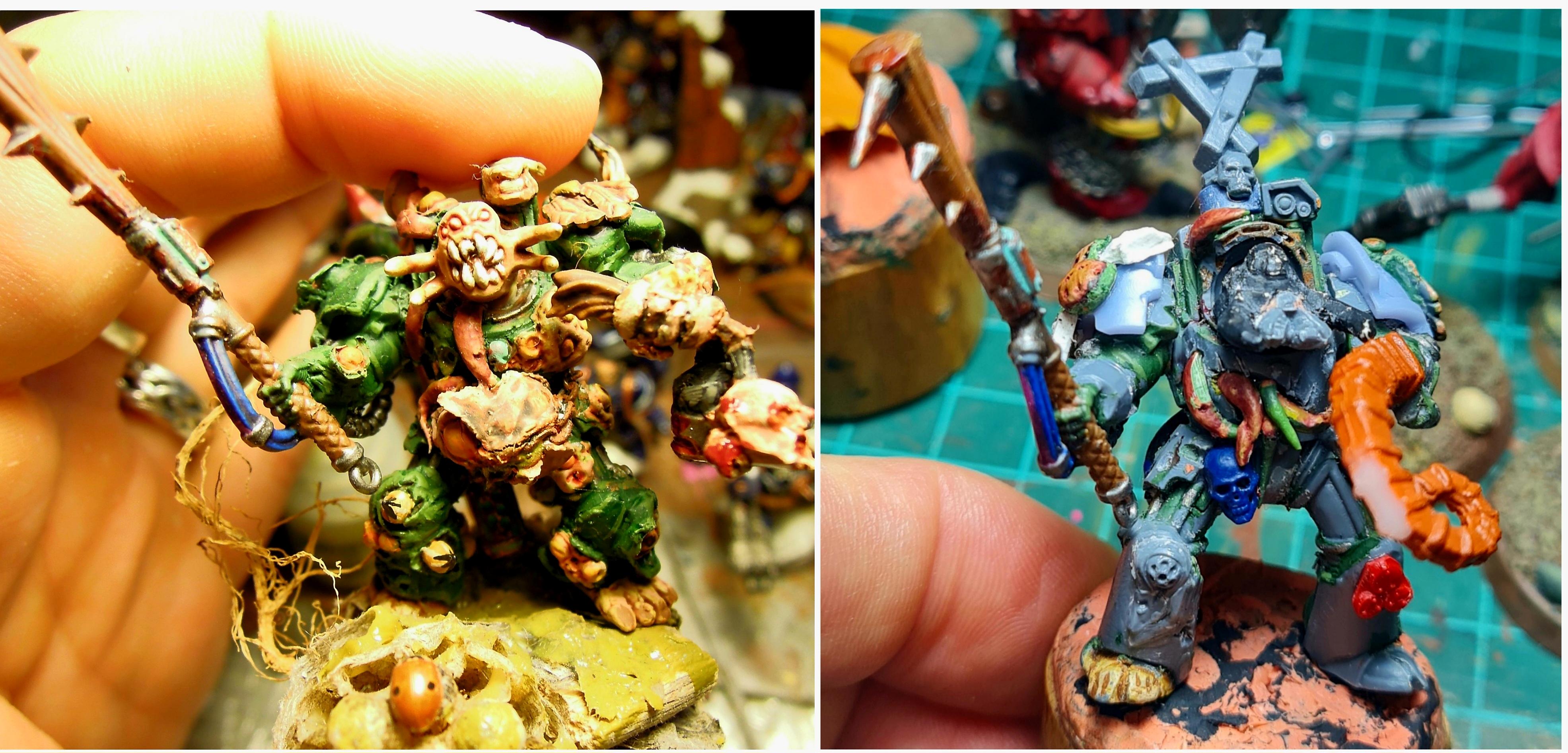 Chaos, Chaos Space Marines, Collage, Conversion, Death Guard, Heresy, Heretic Astartes, Infantry, Kitbash, Plague Marines, Rebuild, Tentacle, Terminator Armor, Traitor Legions, Warhammer 40,000, Work In Progress