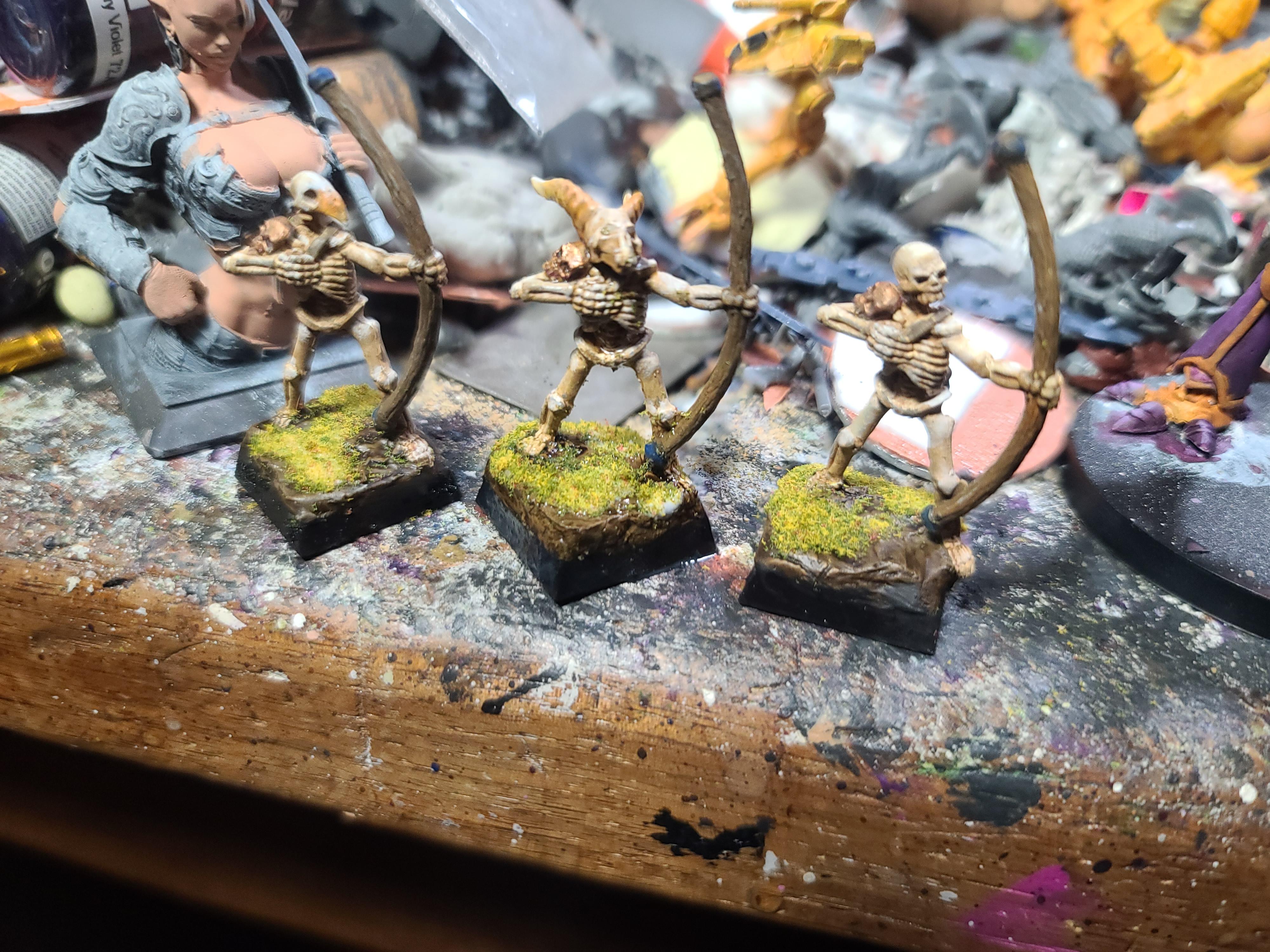 Bones Usa, Headswap, Reaper Miniatures, Skeleton Archers, Skeletons
