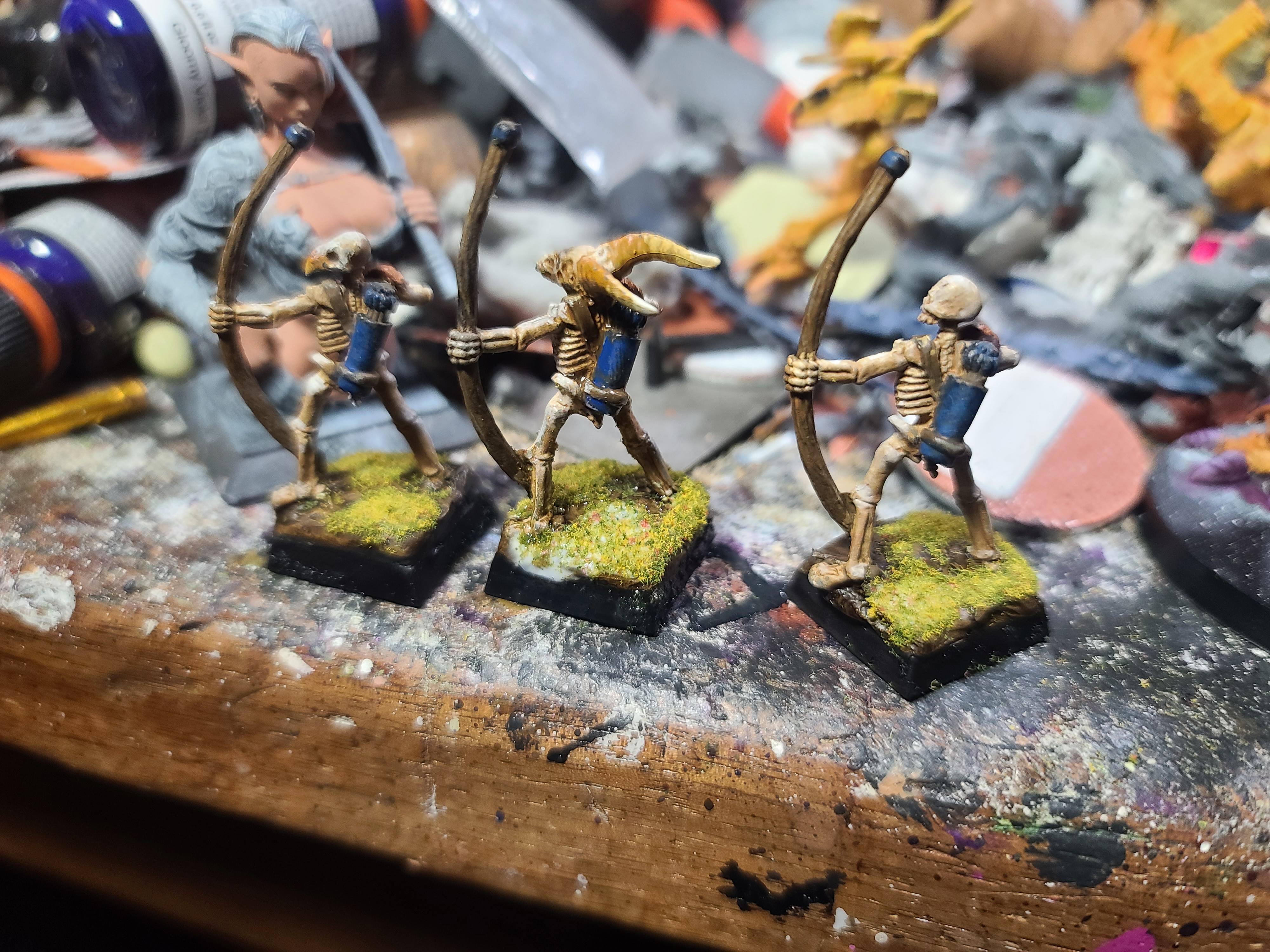 Bones Usa, Headswap, Reaper Miniatures, Skeleton Archers, Skeletons