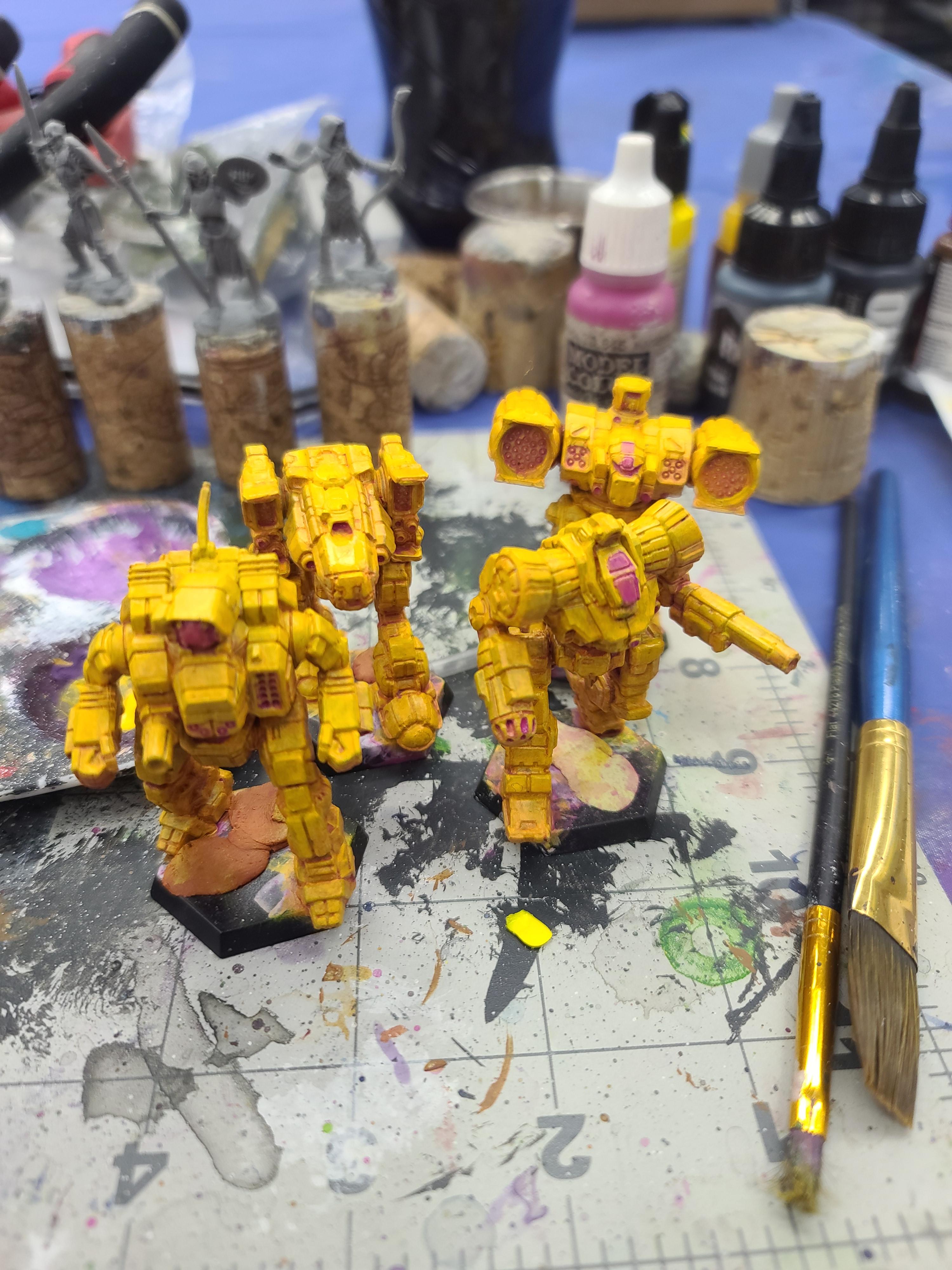Battlemech, Battletech, Catalyst Game Labs, Cyclops, Longbow, Mech, Stalker, Thumpers, Yellow, Zeus