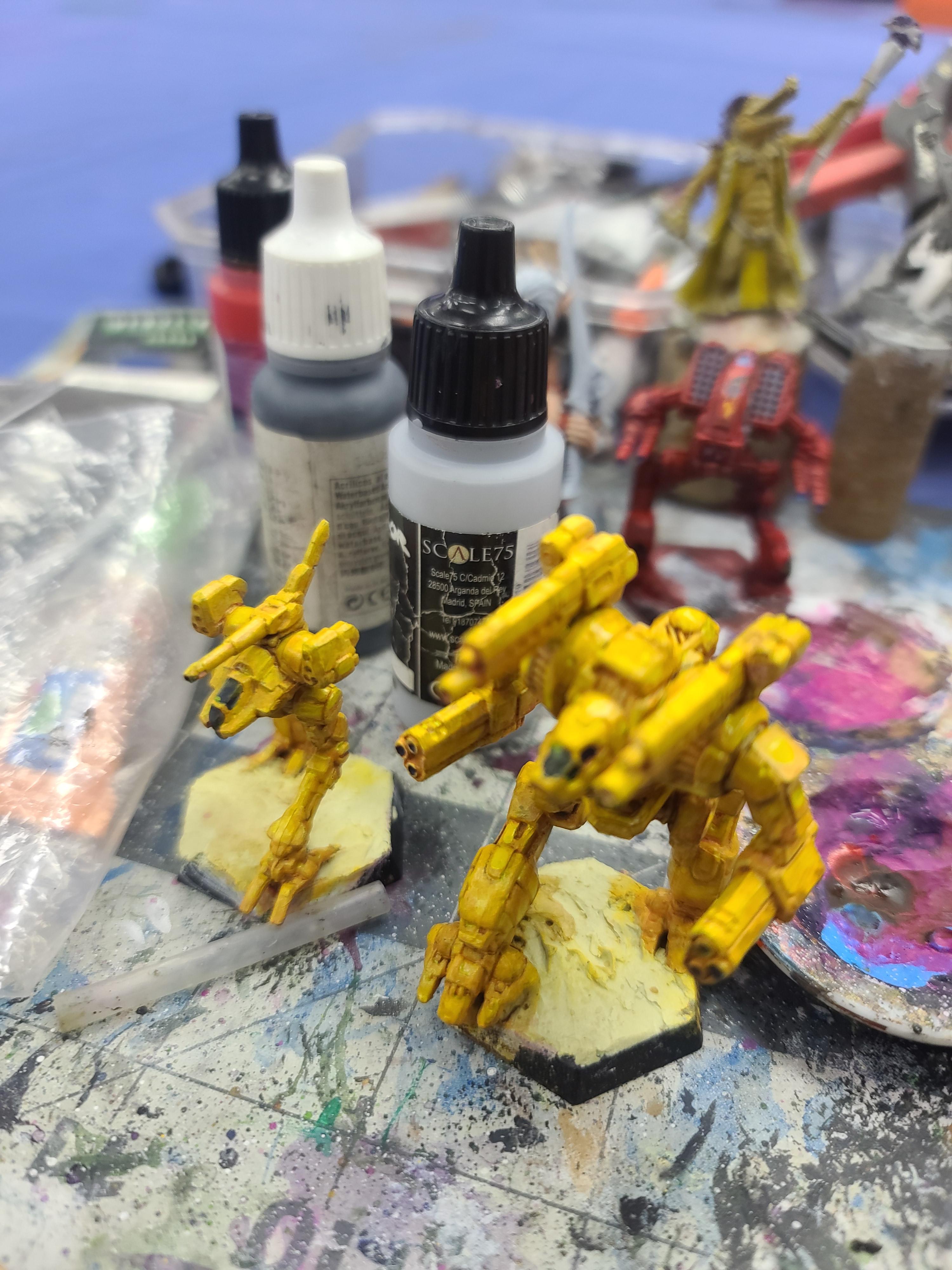Battlemech, Battletech, Blood Asp, Catalyst Game Labs, Locust Iic, Mech, Yellow