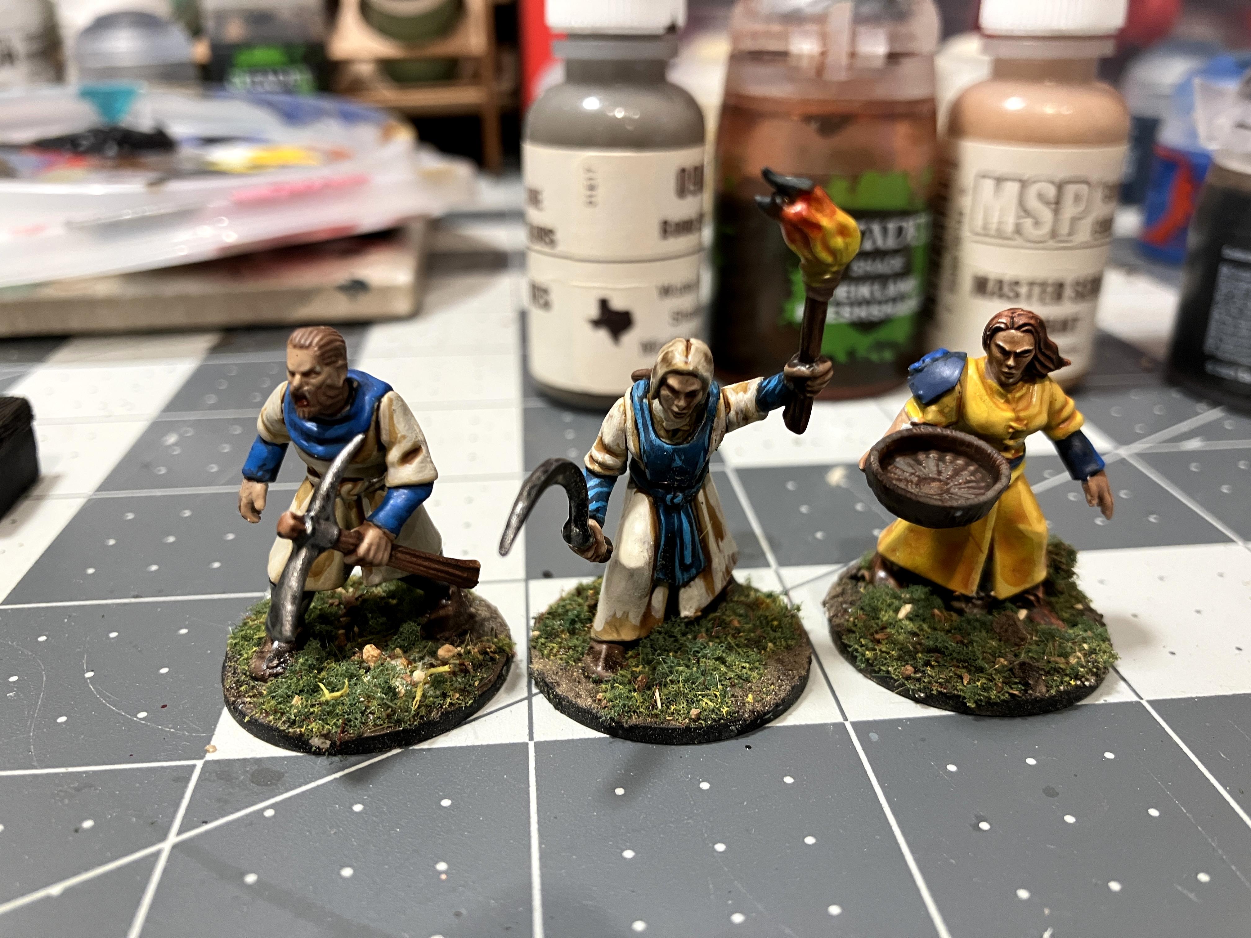 Bretonnians, Paint Test, Peasants, The Old World, Warhammer Fantasy