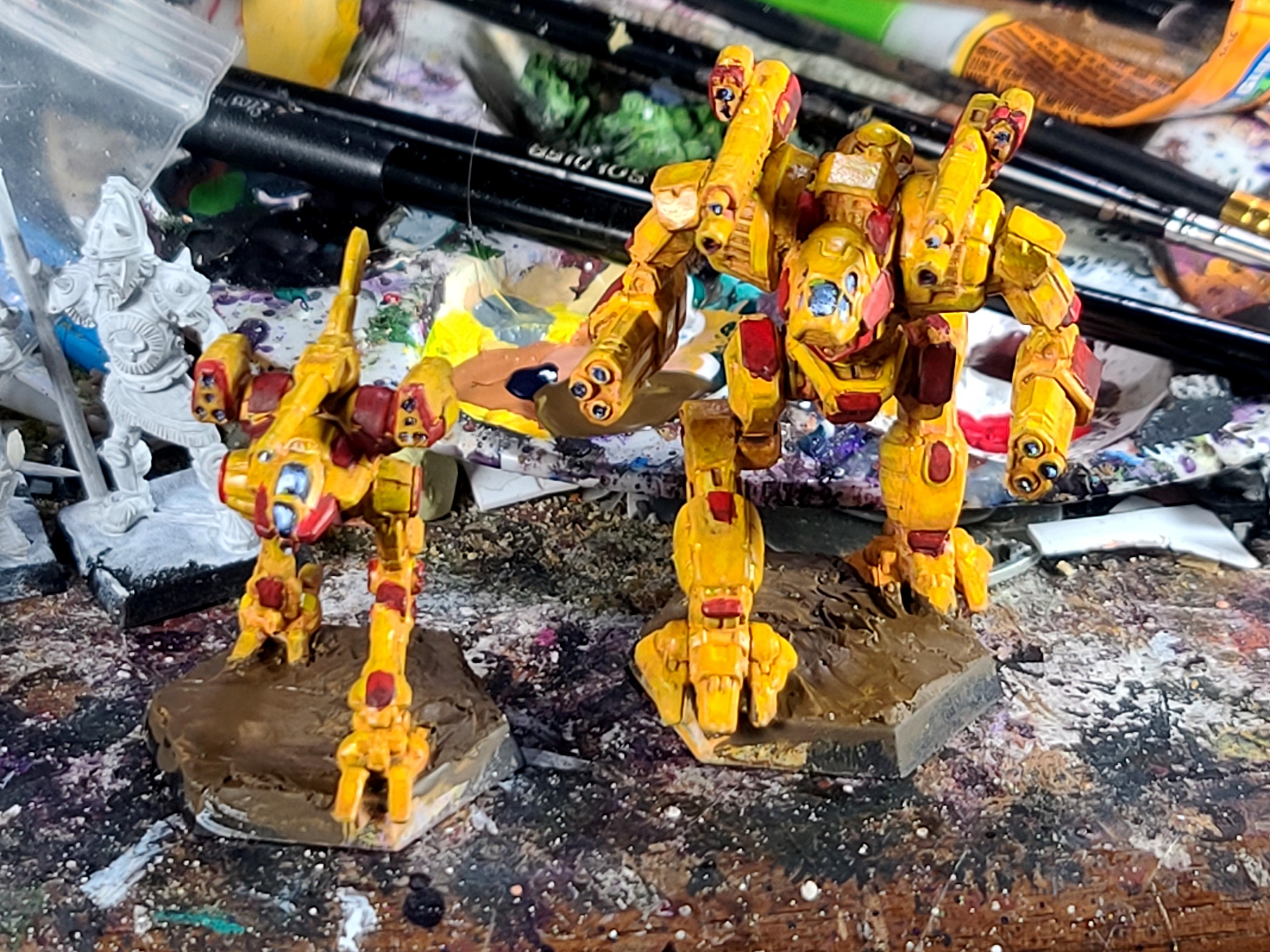 Battletech, Blood Asp, Catalyst Game Labs, Locust Iic, Mech, Yellow
