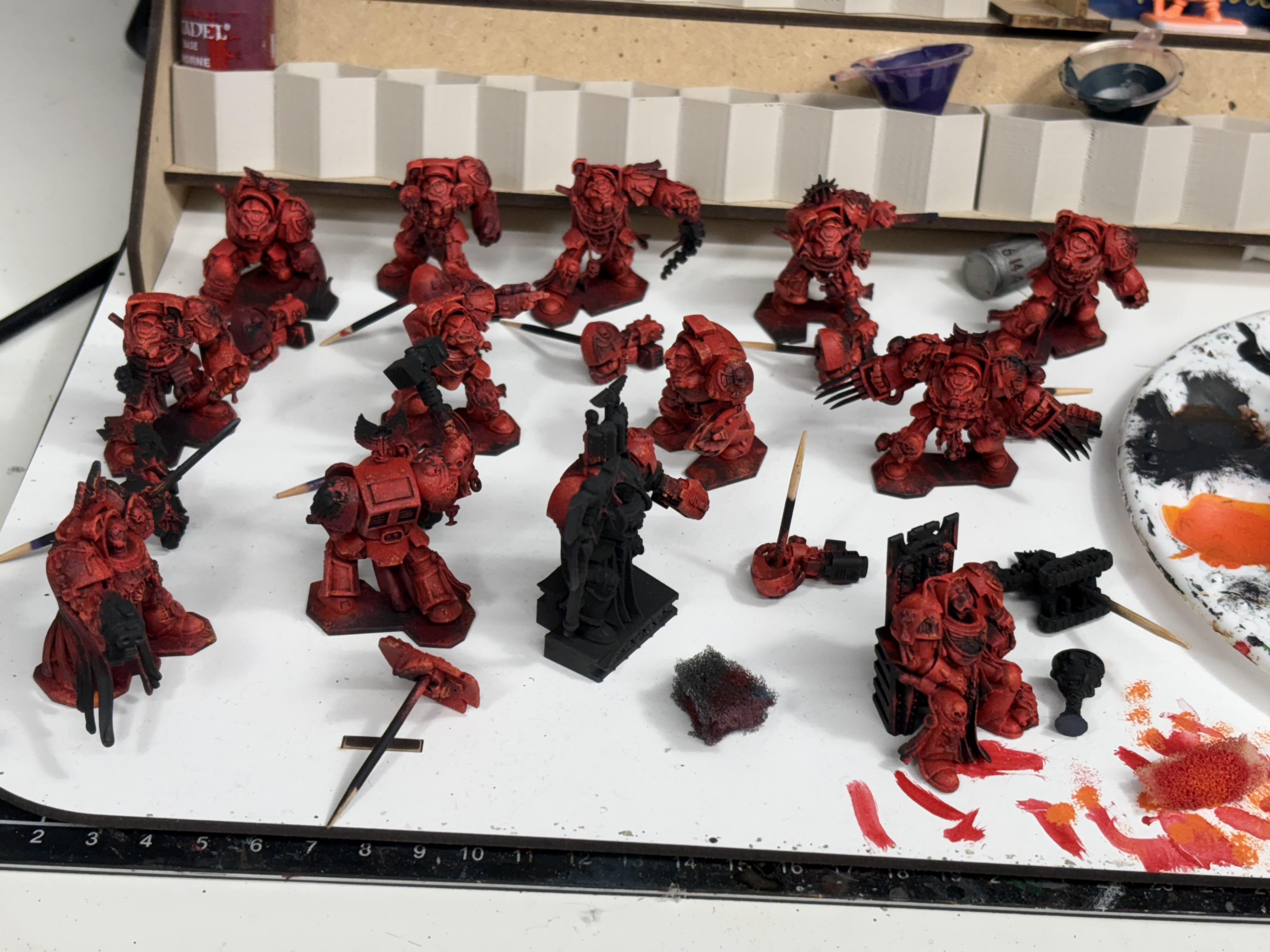 Blood Angels, Space Hulk, Space Marines, Terminator Armor, Warhammer 40,000, Work In Progress