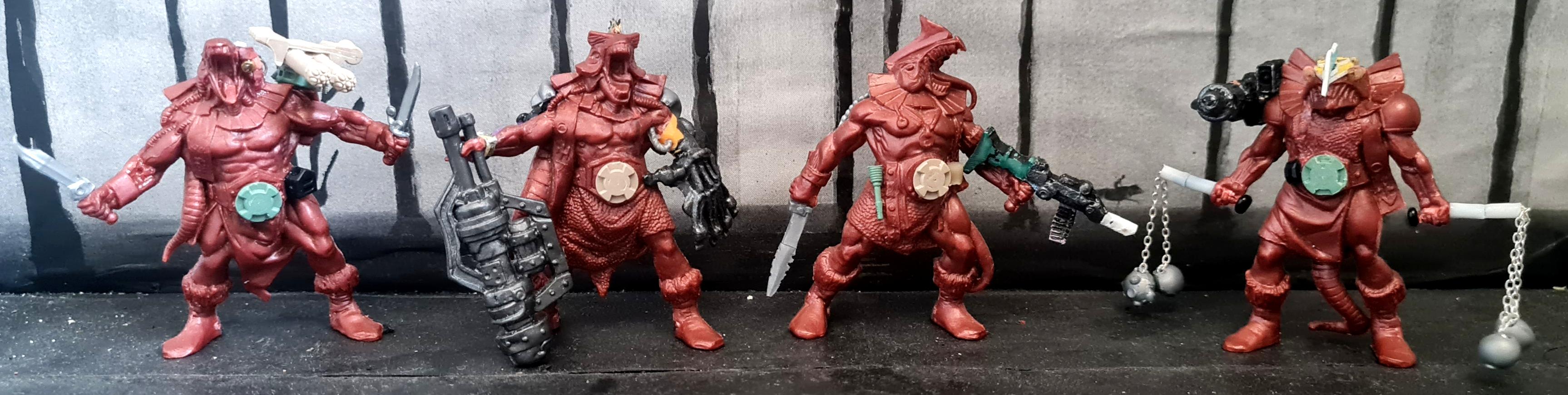 Conversion, Cyborg, Fantasy Battles, Flail, From Russia, Heavy Weapon, Hydra, Infantry, Lizardmen, Squad, Techno Barbarian, Technolog, Tehnolog, Warband, Warriors, Work In Progress