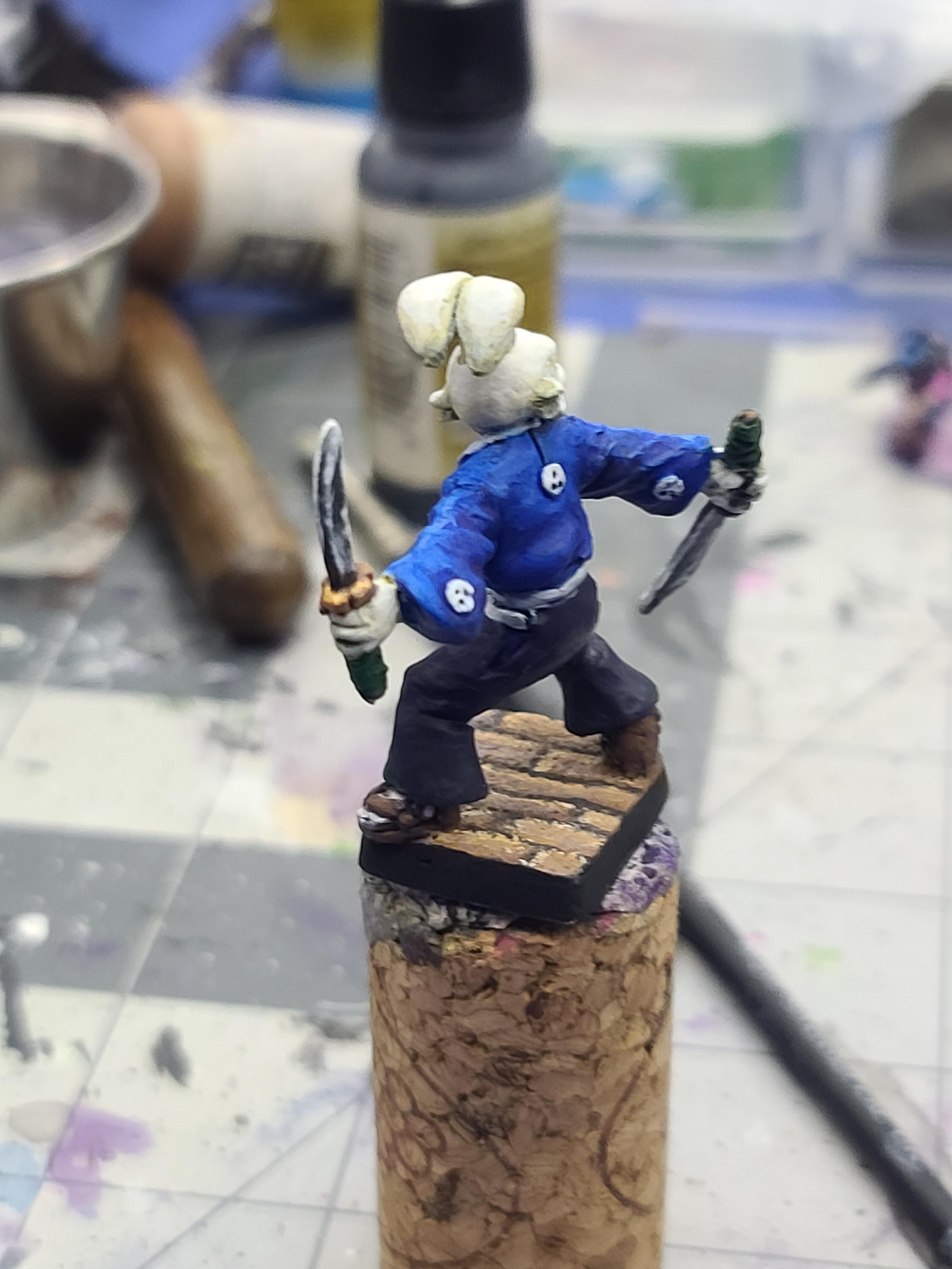 Dark Age Miniatures, Metal, Painted Base, Rabbit, Samurai, Usagi, Usagi Yojimbo