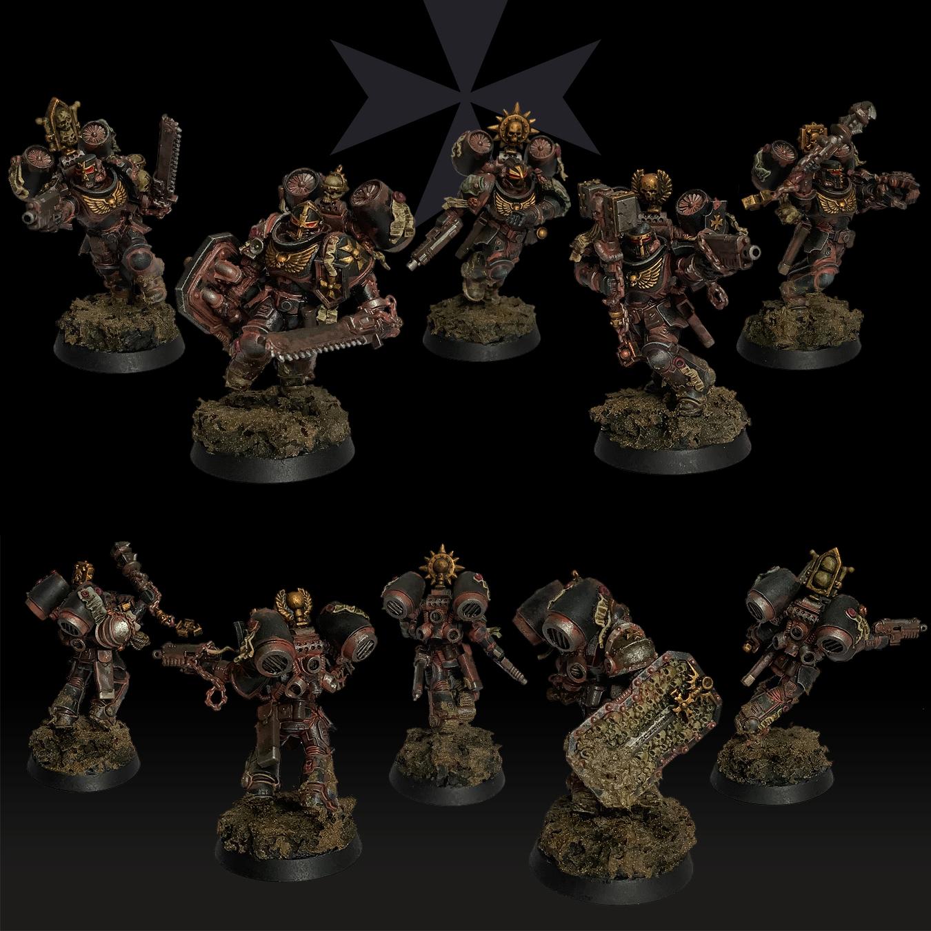 Assault Squad, Black Templars, Grimdark, Space Marines, Stahlfried, Warhammer 40,000