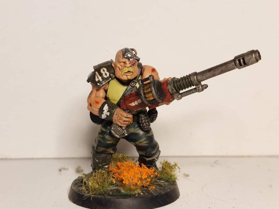 Ogryn bone'ead with auto cannon 