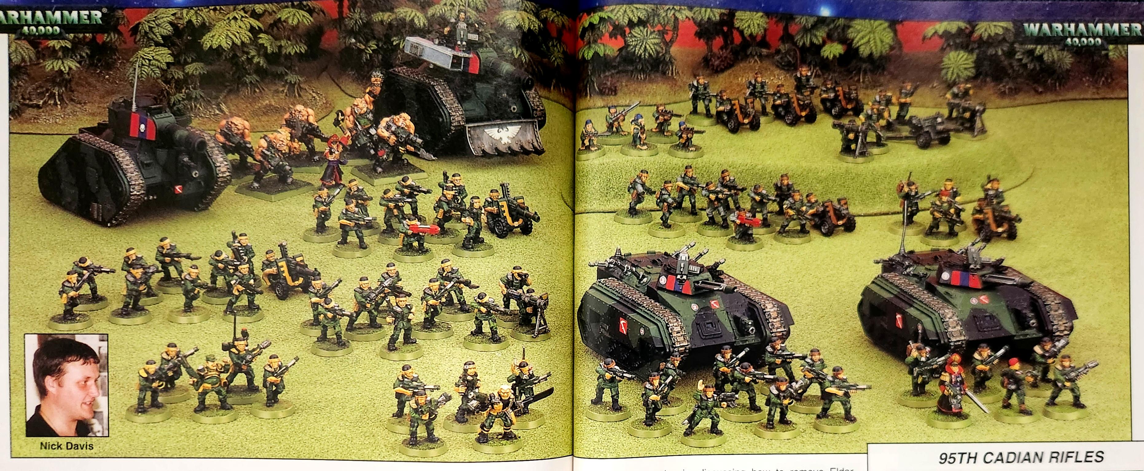 1998, 2nd Edition, 3rd Edition, 4th Edition, Armored Fist, Battle Report, Battle Tank, Cadian 95th Rifles, Cadians, Commissar, Flamer, Imperial Guard, Leman Russ, Meltagun, Plasma, Platoon