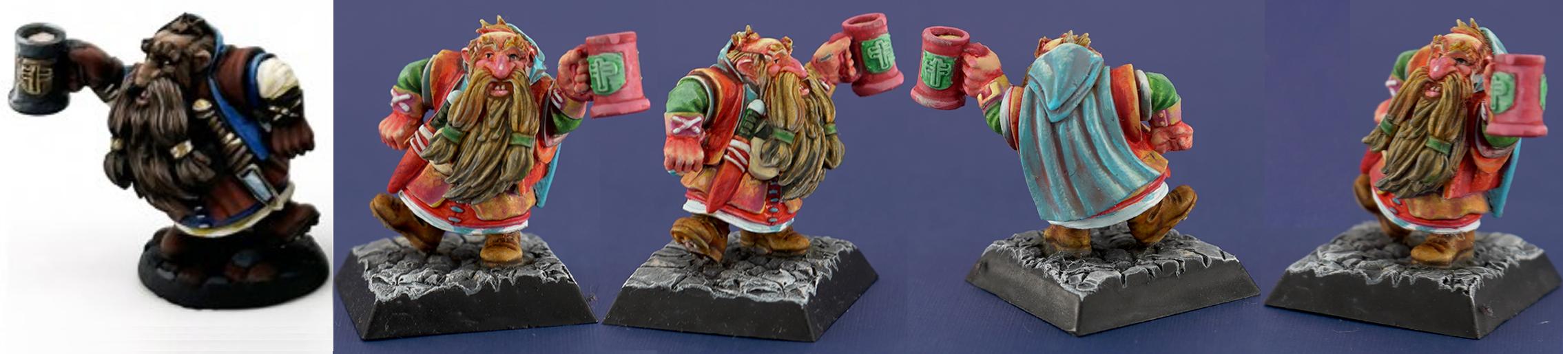 Bones, Bones Black, Dwarven  Brewmeister  And  Patrons, Dwarves, Reaper, Reaper Bones, Stein