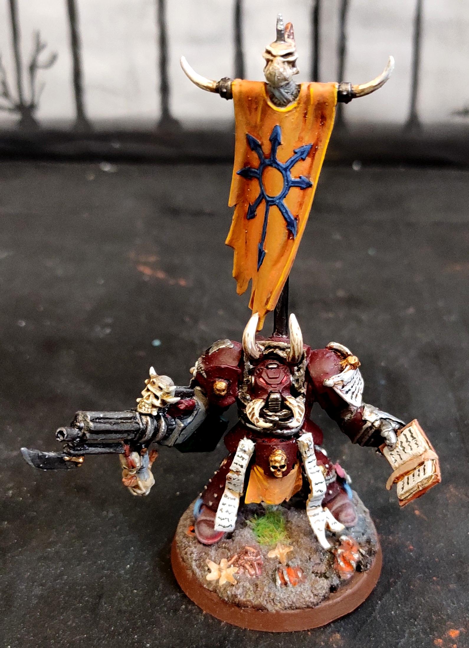 Anointed, Assault Cannon, Banner, Book Of Lorgar, Chaos, Chaos Space Marines, Chaos Undivided, Conversion, Dark Vengeance, Heresy, Heretic Astartes, Infantry, Squad, Terminator Armor, Traitor Legions, Warhammer 40,000, Word Bearers